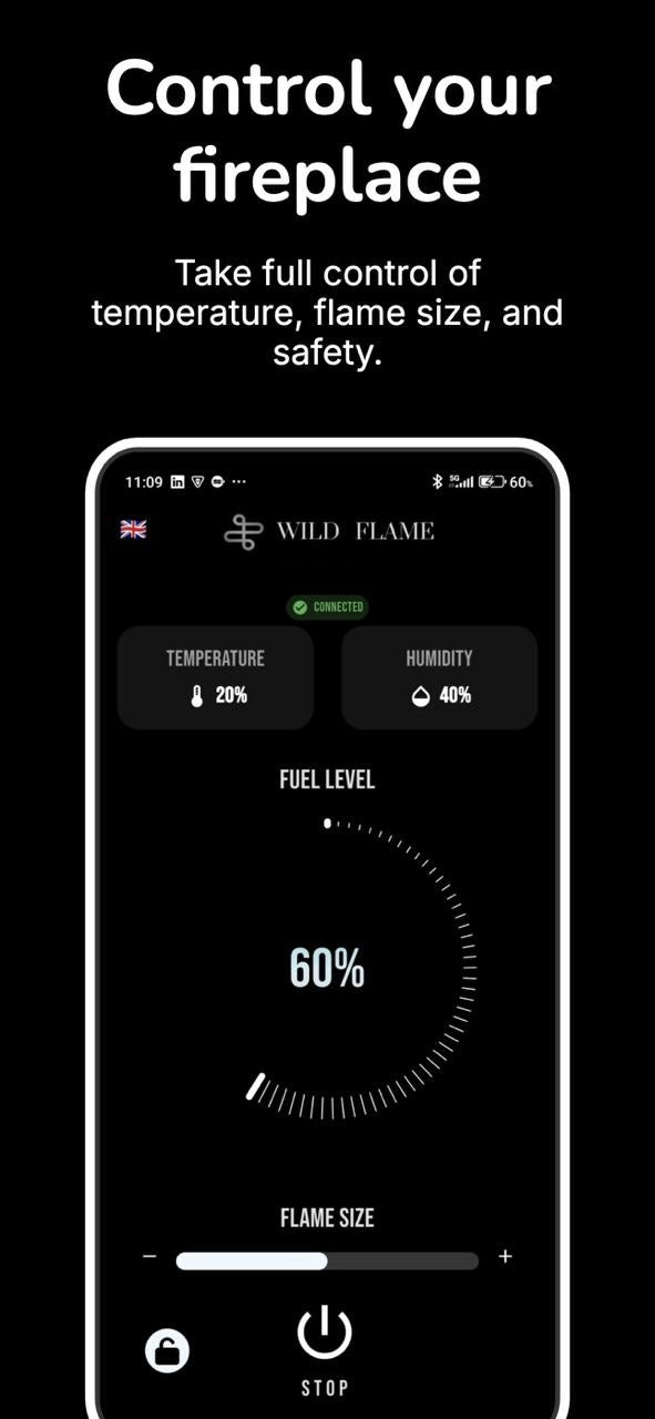 Smart Fire A4 Automatische Brander 210 cm