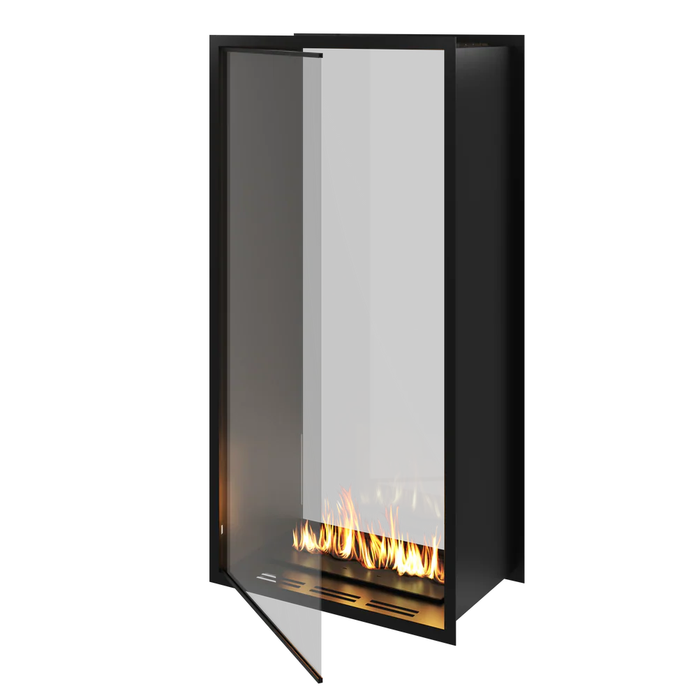 Fame Vertical Doorkijkhaard Met Volle Glas 90 x 140 cm