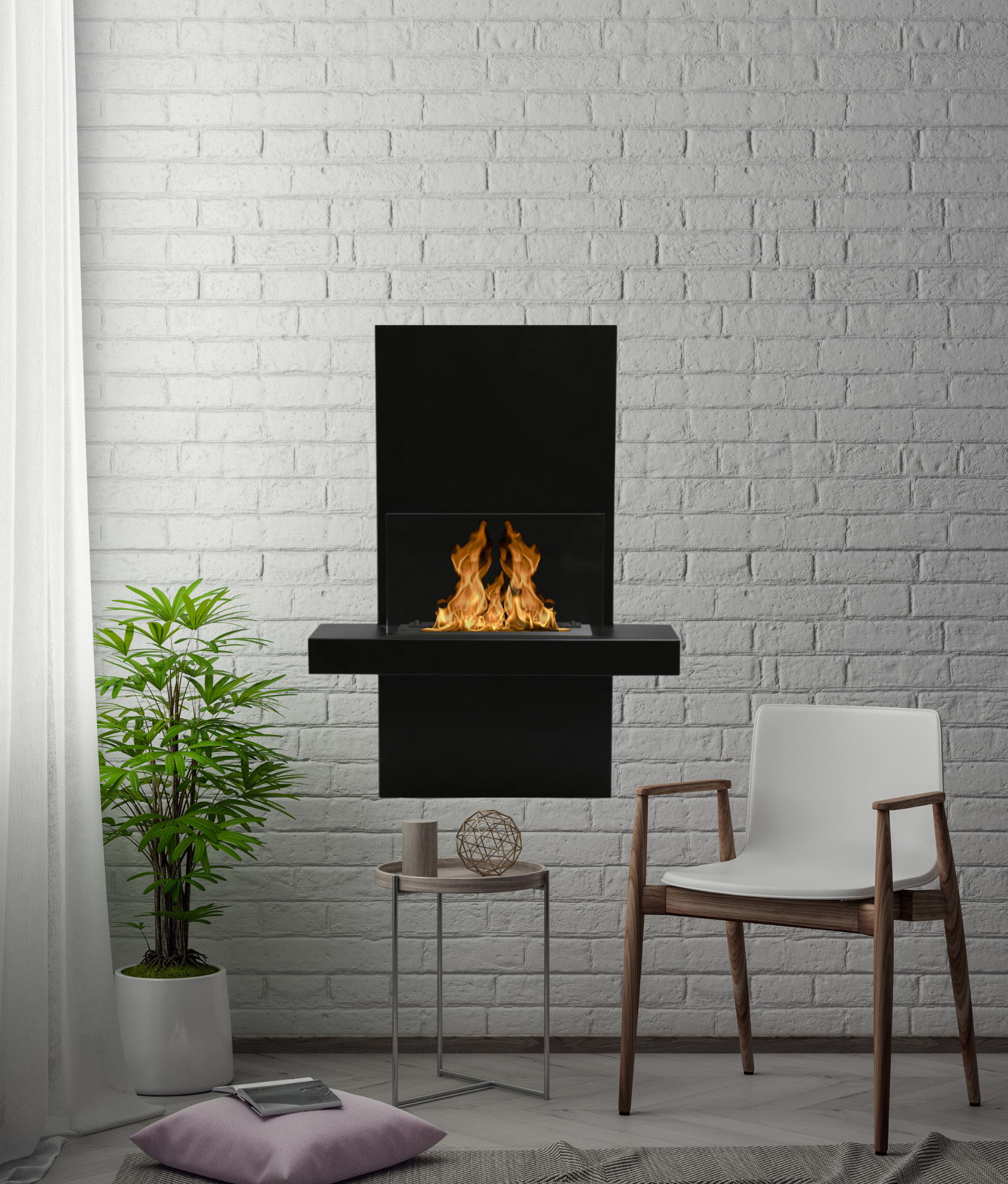 Aliana Bio Ethanol Wandhaard H80 CM