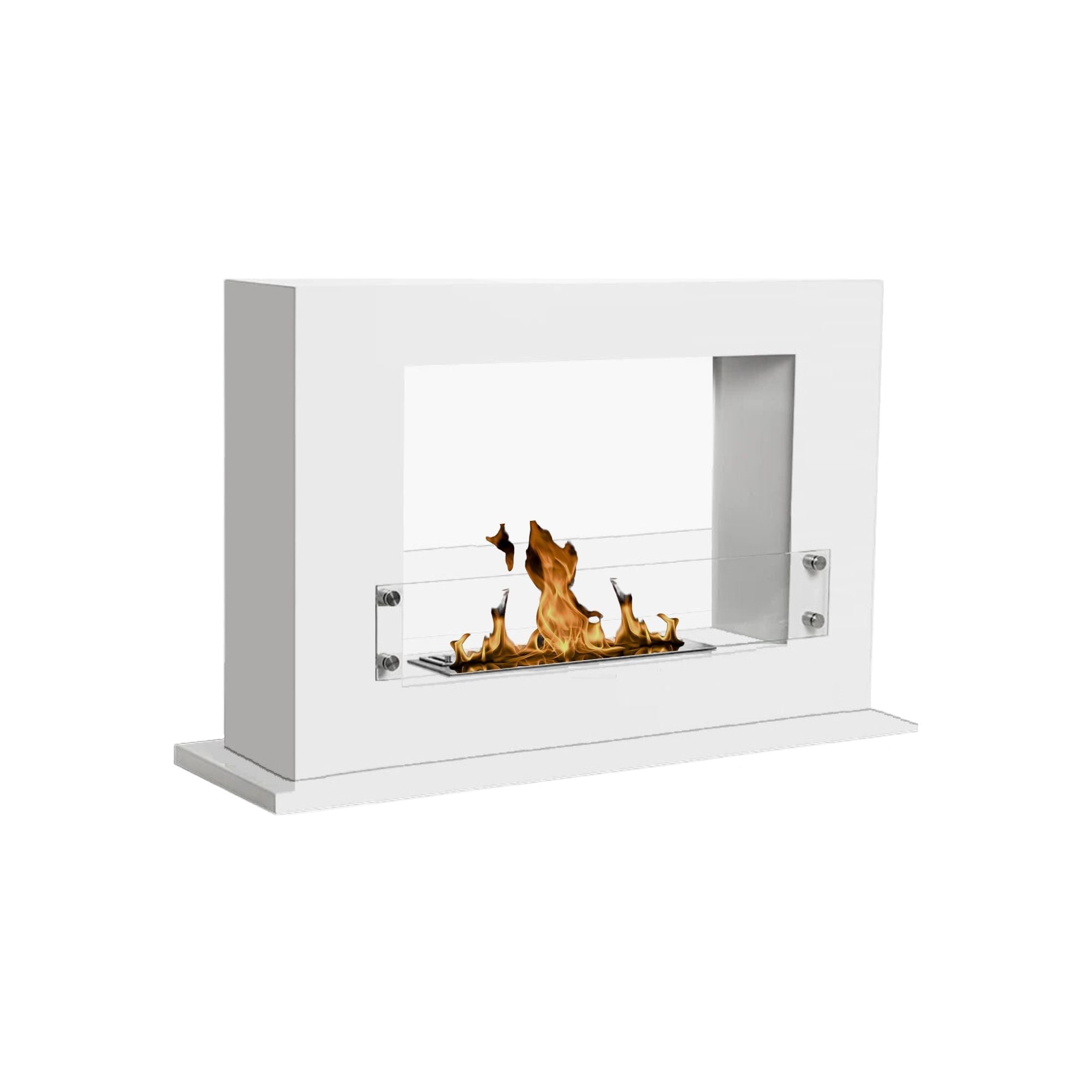 Atena Wit Bio Ethanol Vrijstaand Doorkijkhaard 100 CM