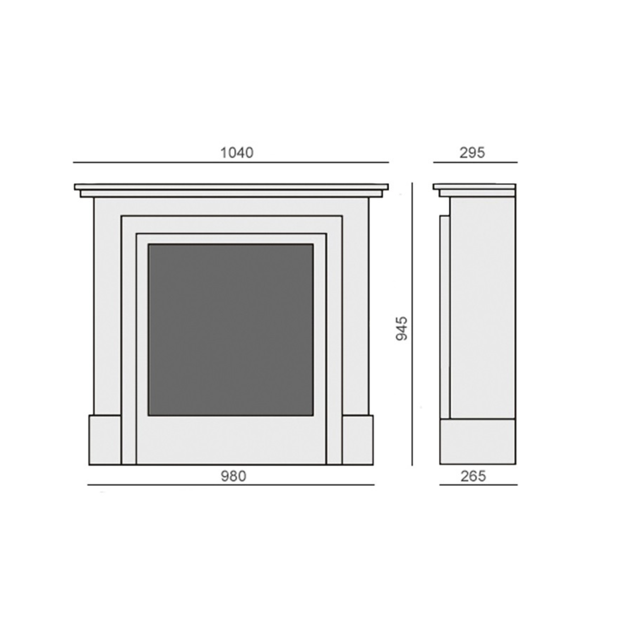 Bianco Bio Ethanol Vrijstaand Portaalhaard 104 CM