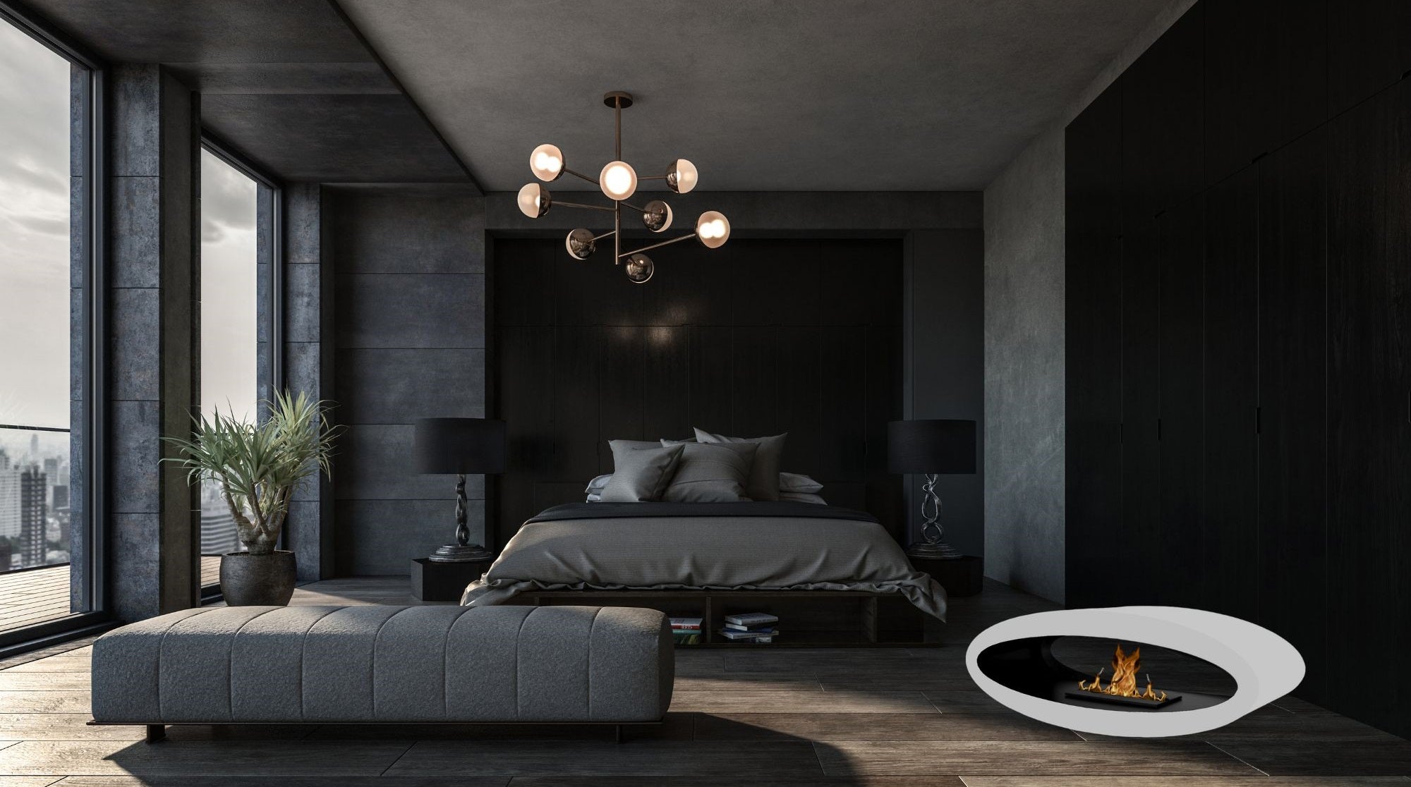 Merra W Bio Ethanol Vrijstaand Haard 112 CM