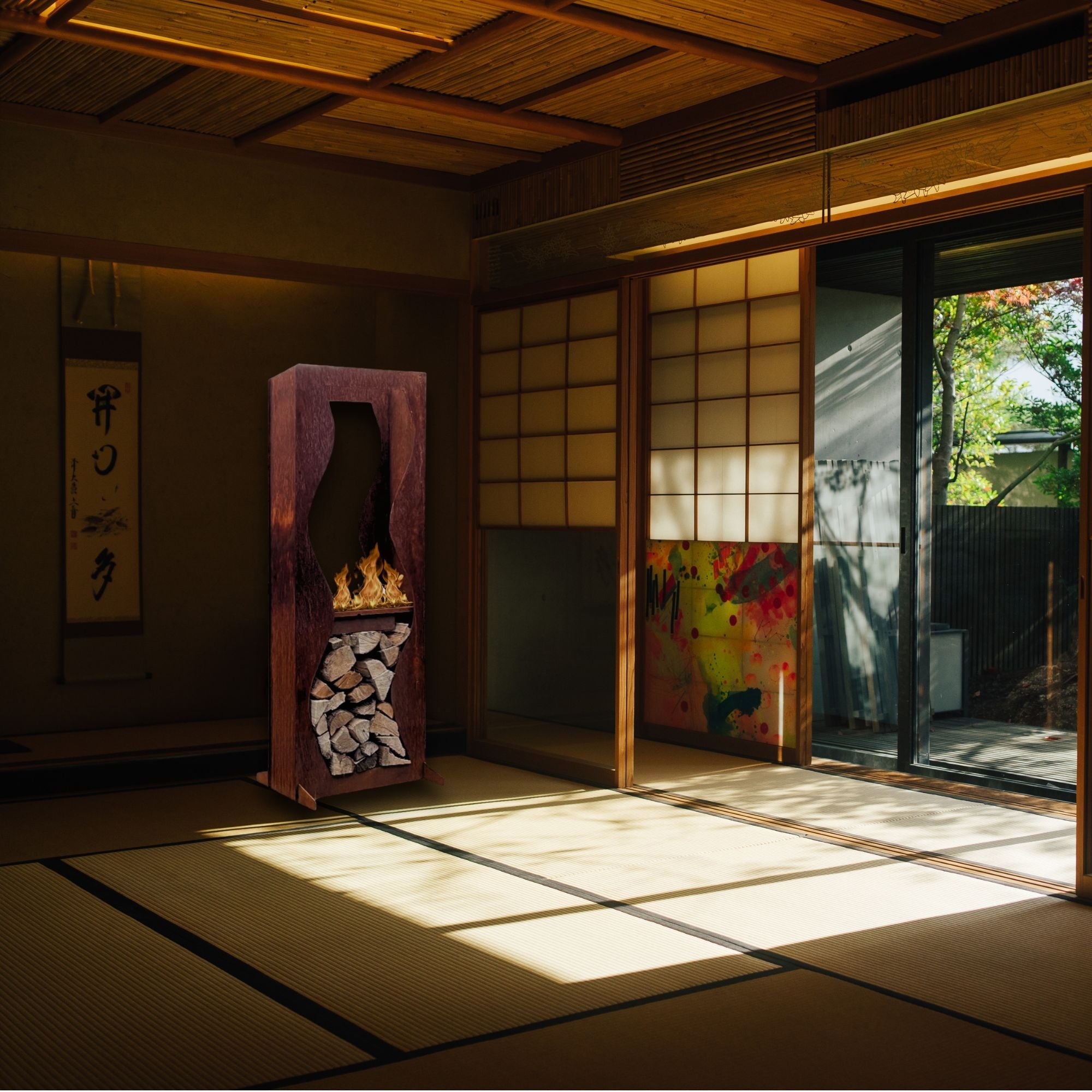 Darinas Roest Bio Ethanol Vrijstaand Kachelhaard H110 cm