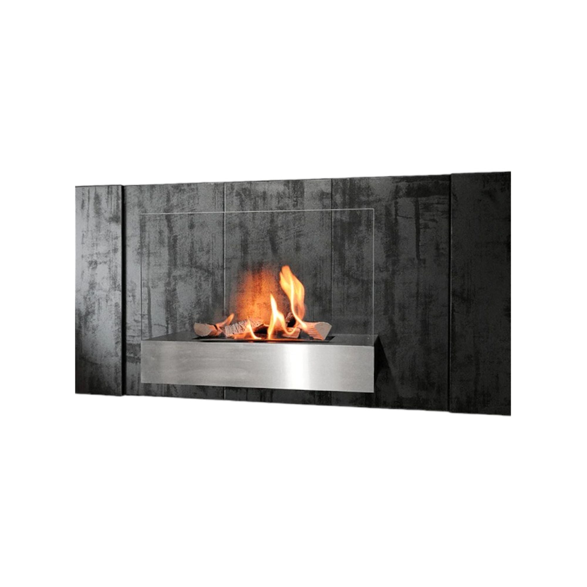 Elbrus Antracietgrijs Bio Ethanol Wandhaard 120 CM