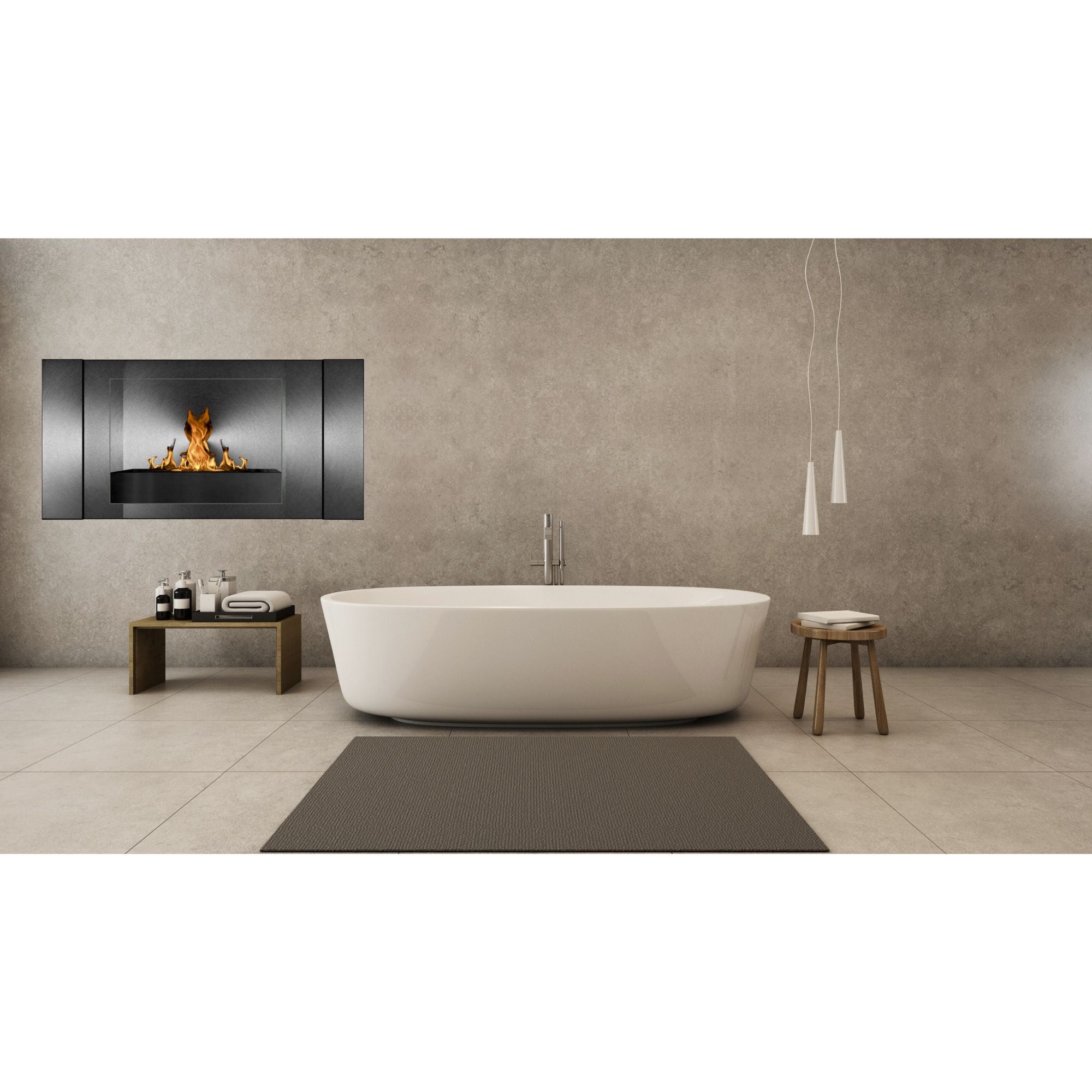 Elbrus RVS Bio Ethanol Wandhaard 120 CM