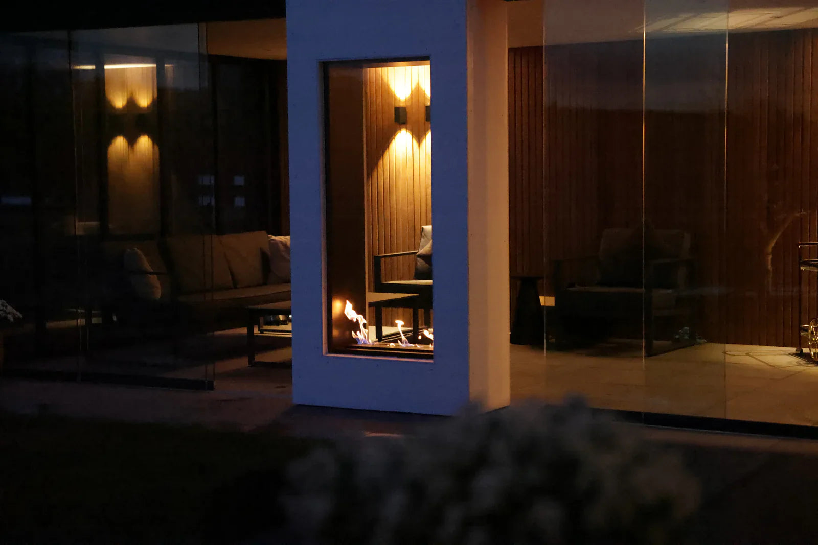 Fame Vertical Doorkijkhaard Enkel Volle Glas 100 x 140 cm