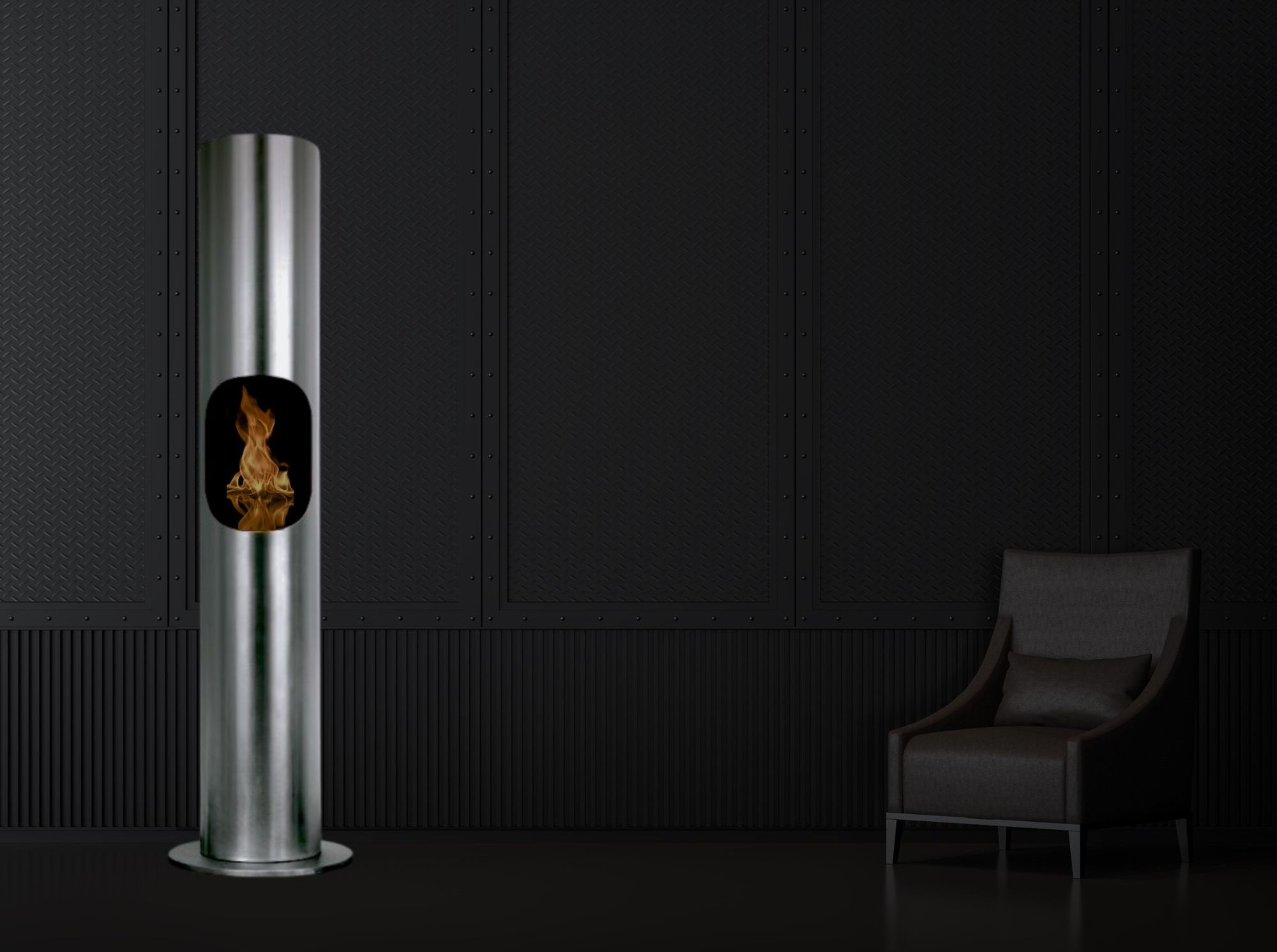 Fermont RVS Bio Ethanol Vrijstaand Haard H175 CM