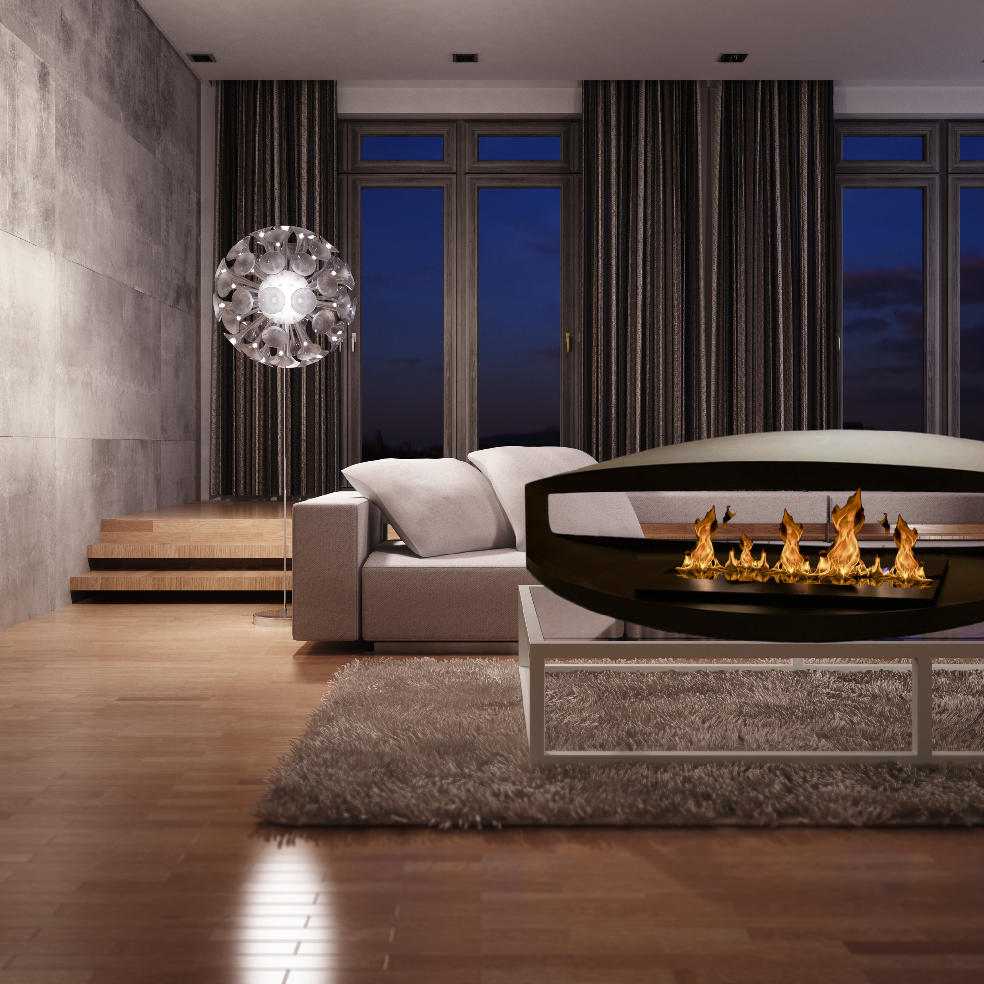 Hamo Bio Ethanol Vrijstaand Haard 120 CM