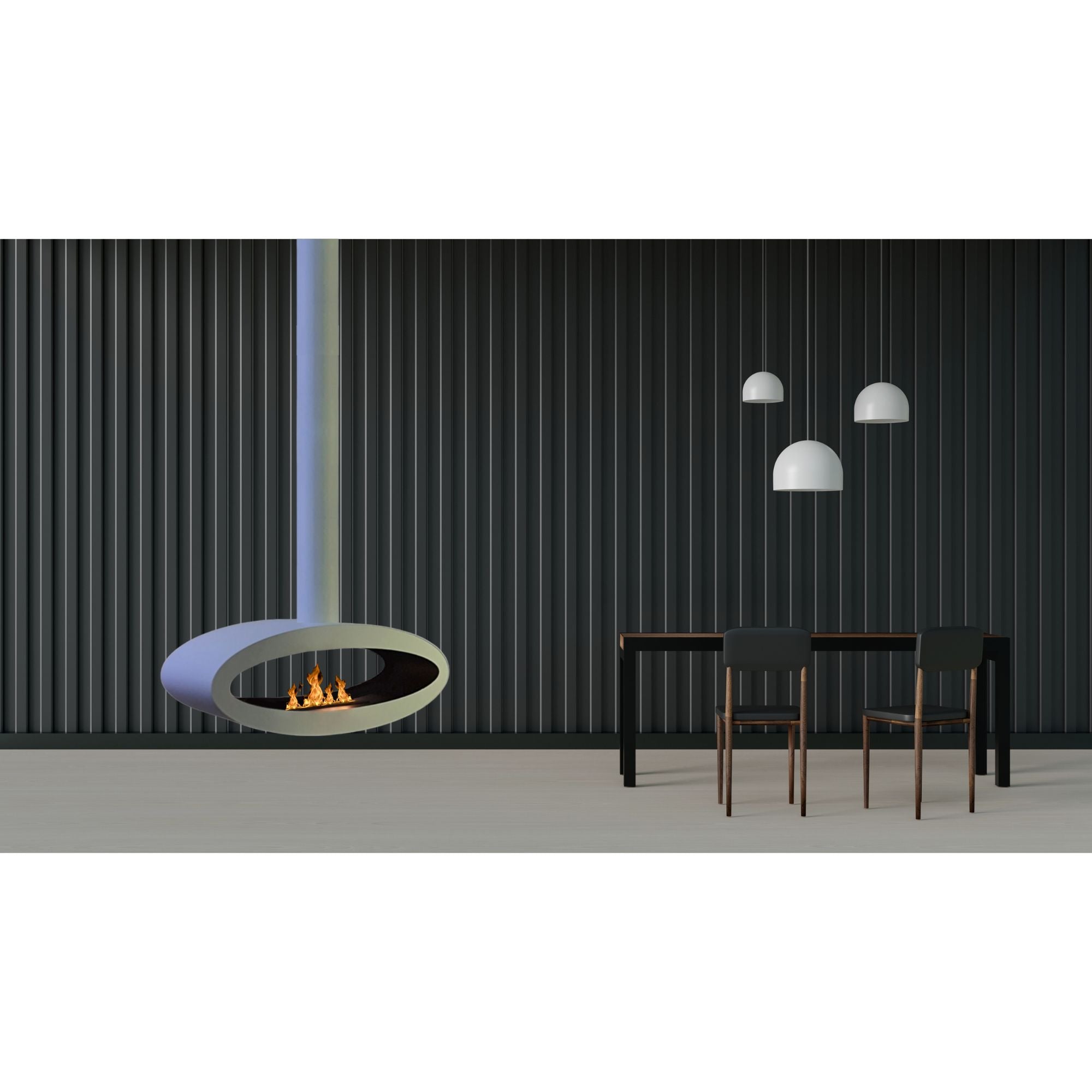 Meru Tube W Bio Ethanol Plafondhaard 80 CM