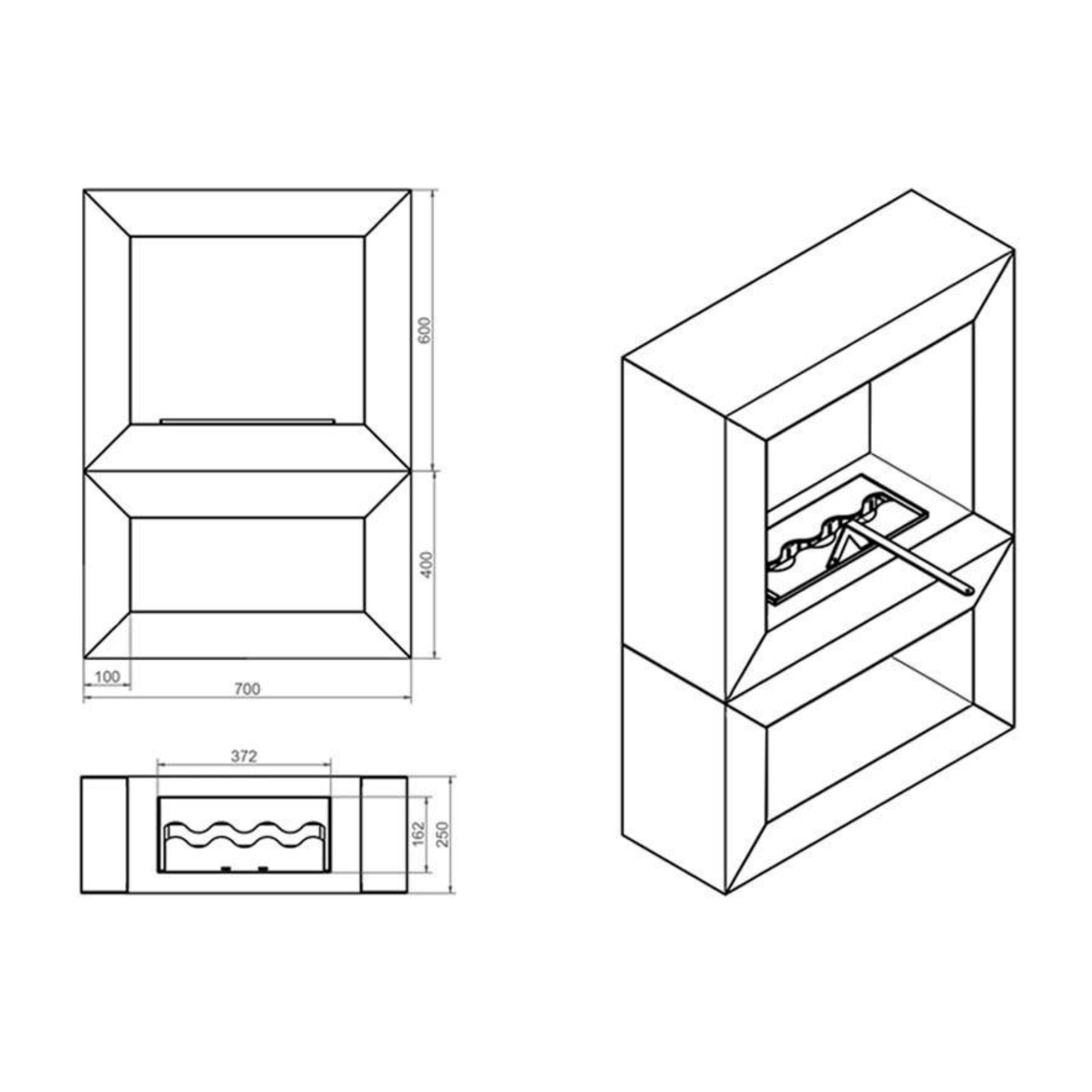 Moolda Bio Ethanol Vrijstaand Haard H100 CM