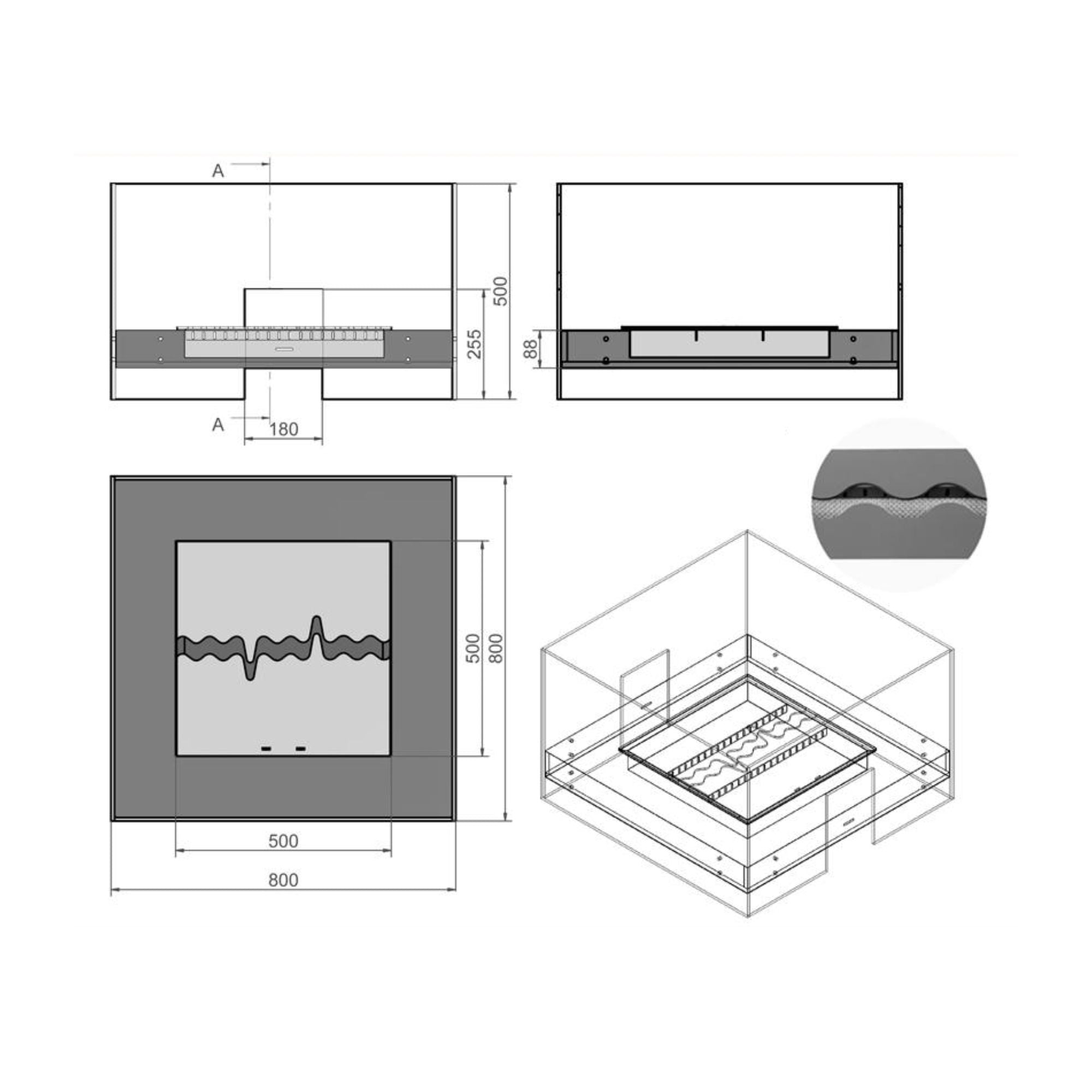 Pepe Z Bio Ethanol Vrijstaand Haard 100 CM