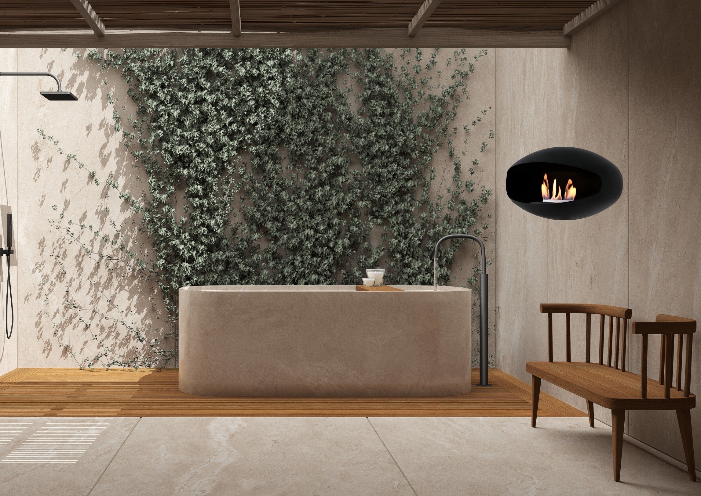 SELECTED WALL BIO ETHANOL WANDHAARD D60 CM