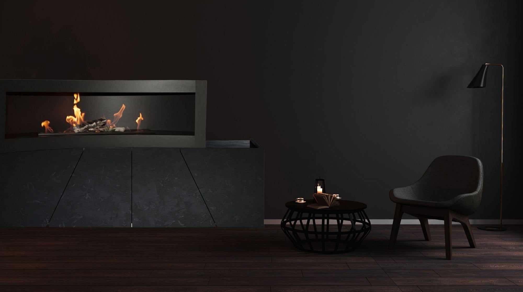 Tobav Curve Bio Ethanol Vrijstaand Haard 120 CM