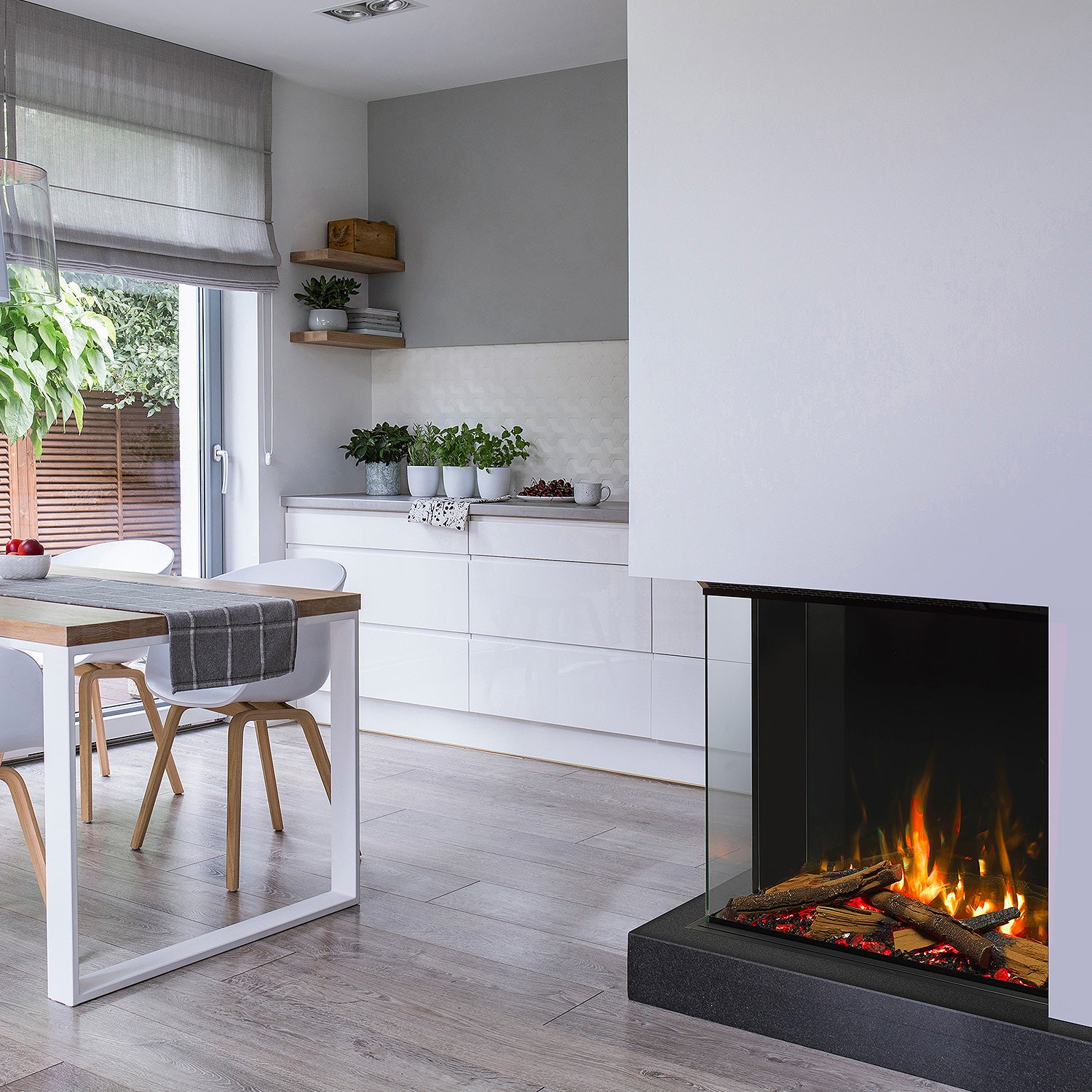 Trimline Solus Elektrische Inbouw Hoekhaard links 75 cm