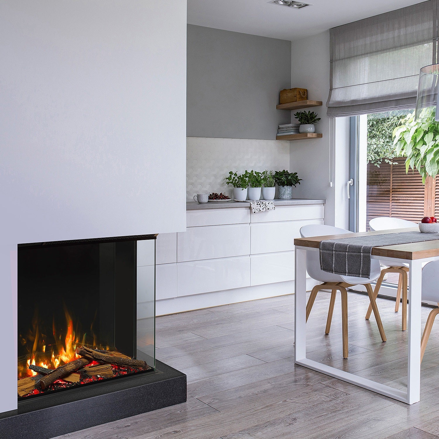 Trimline Solus Elektrische Inbouw Hoekhaard Rechts 75 cm