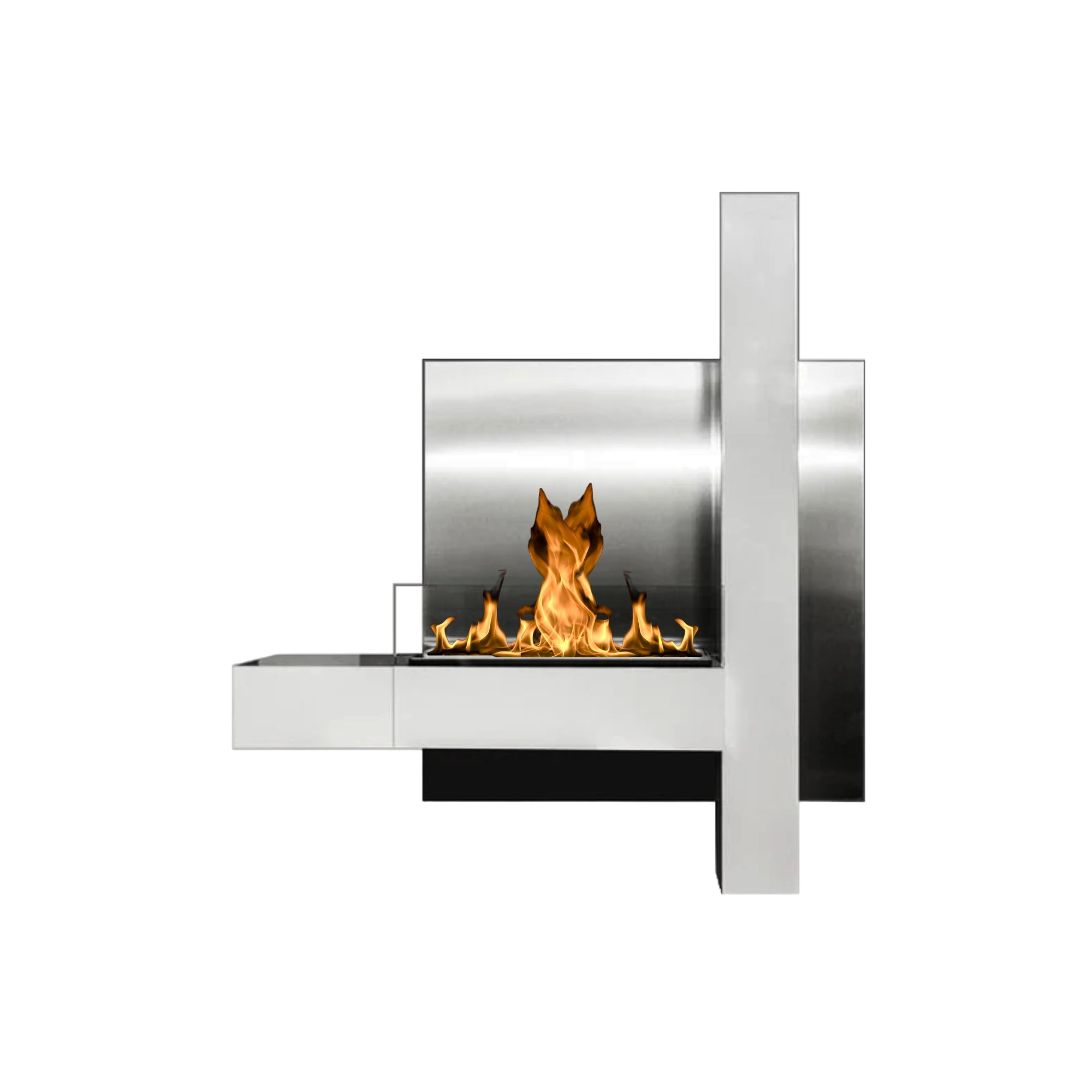 Vachi Wit Bio Ethanol Wandhaard H90 CM