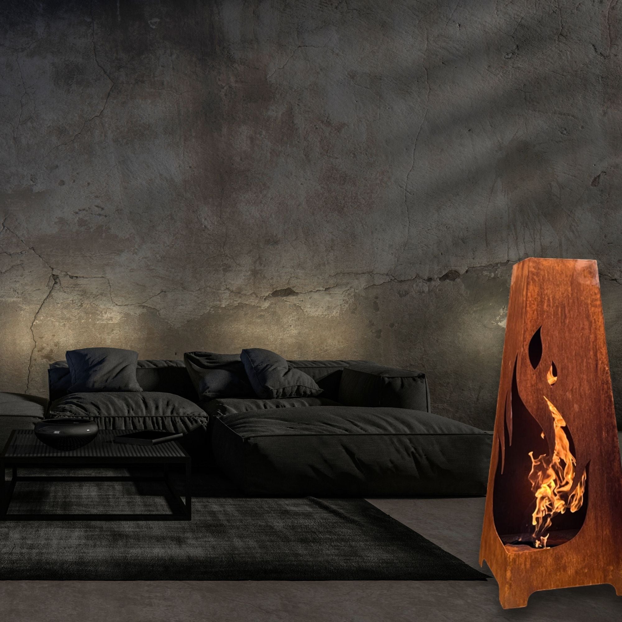 Veer Roest Bio-Ethanol Kachelhaard H120 cm