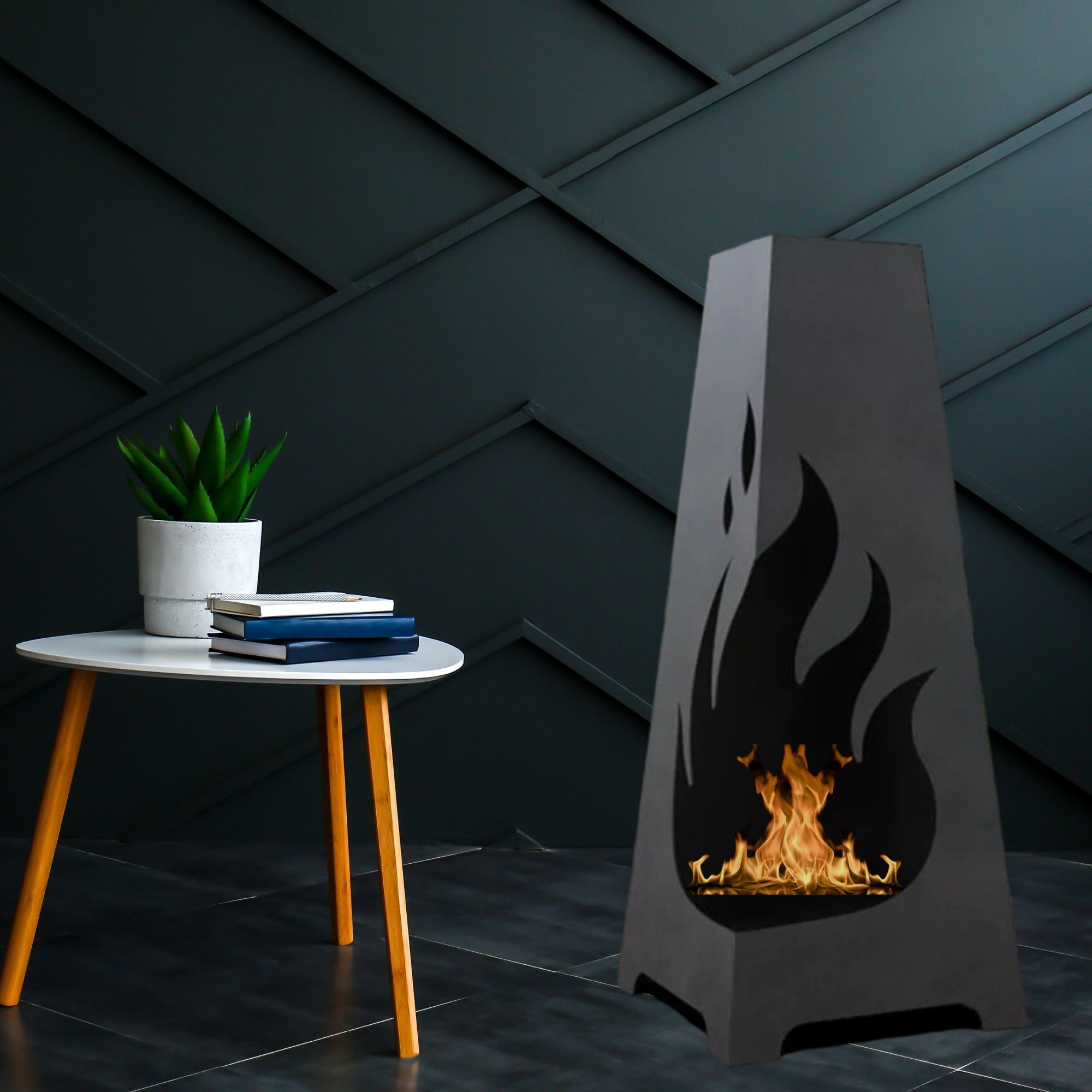 Veer Zwart Bio-Ethanol Kachelhaard H120 cm