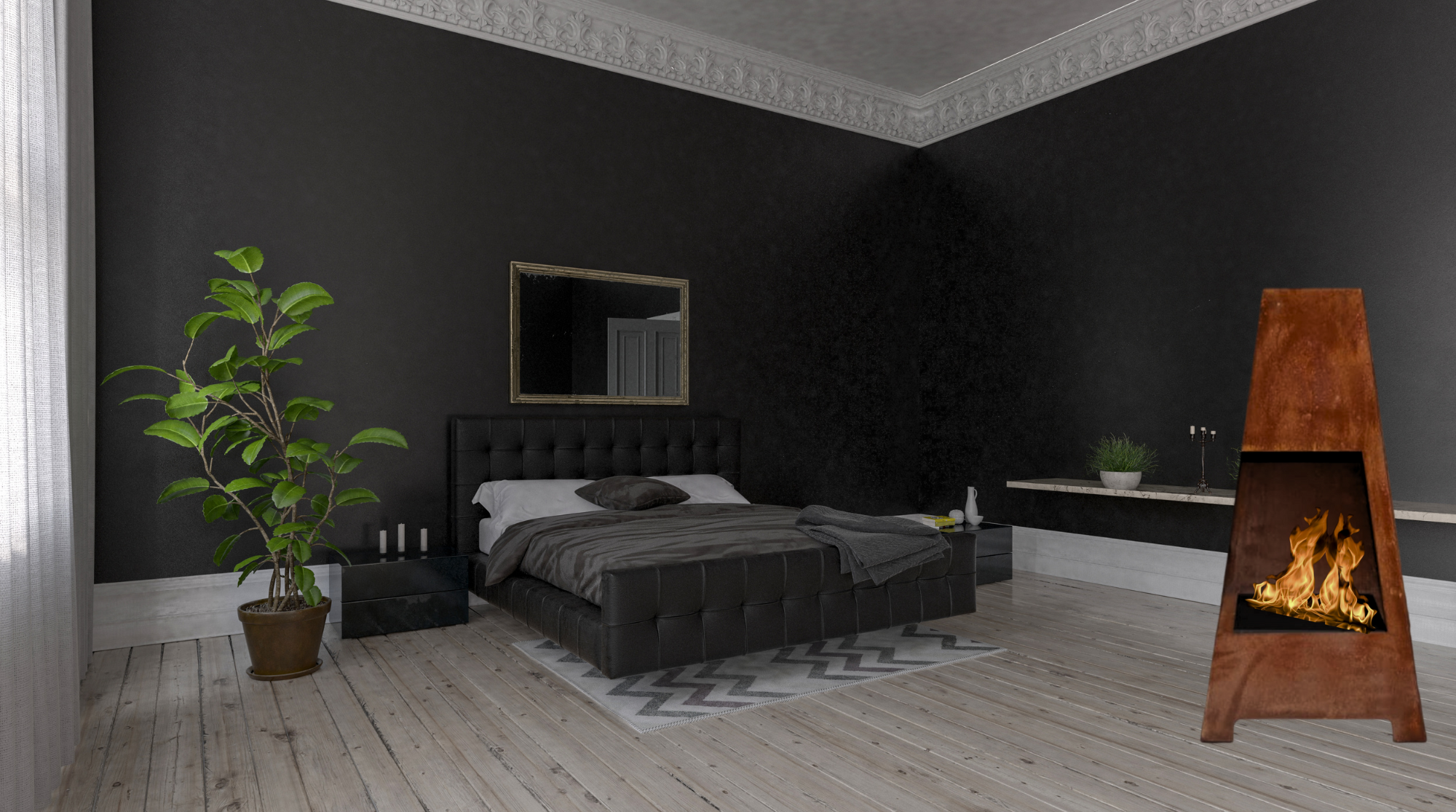 Vioro Roest Bio Ethanol Vrijstaand Haard H100 CM