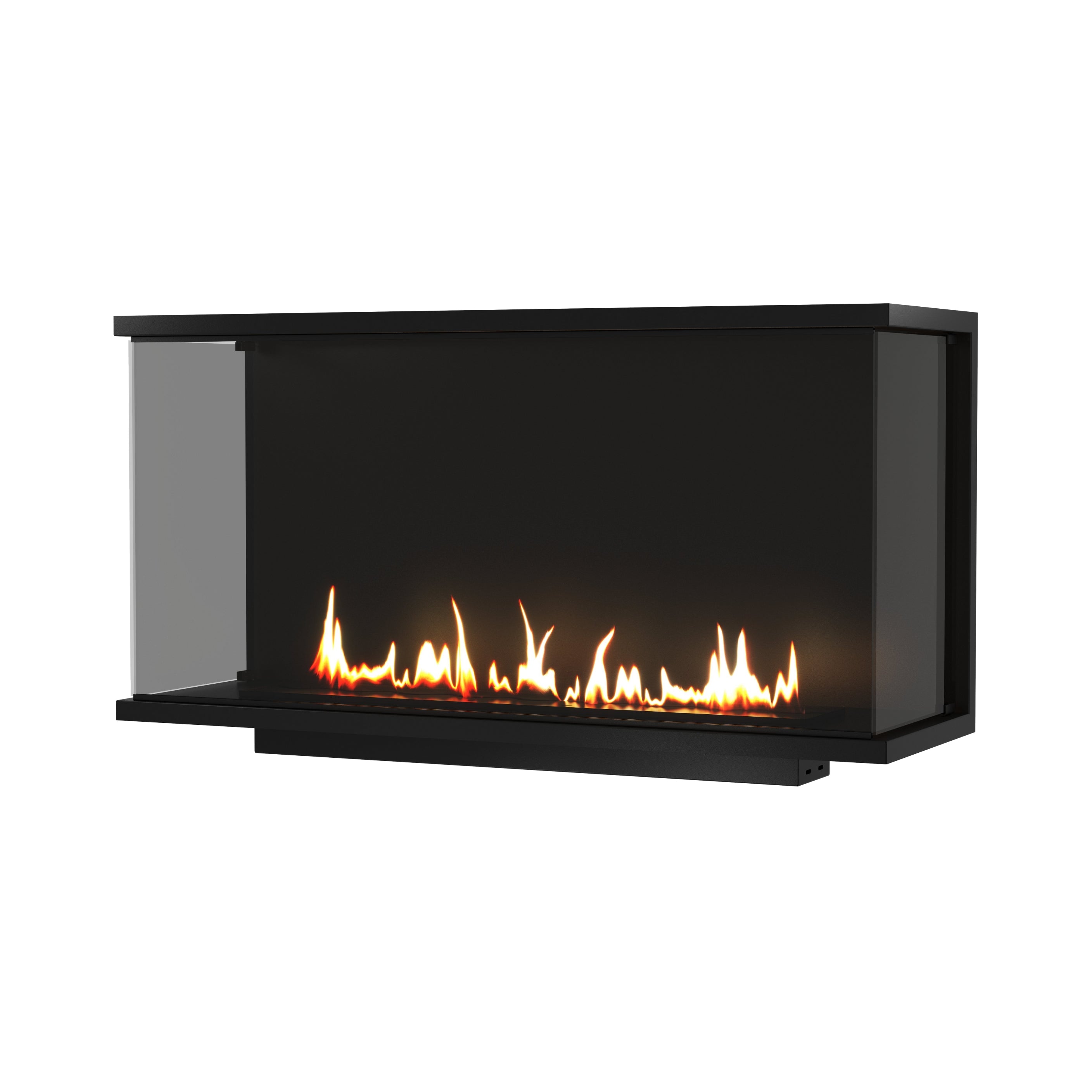 Made Driezijdig Inbouwhaard Volle Glas 130 cm