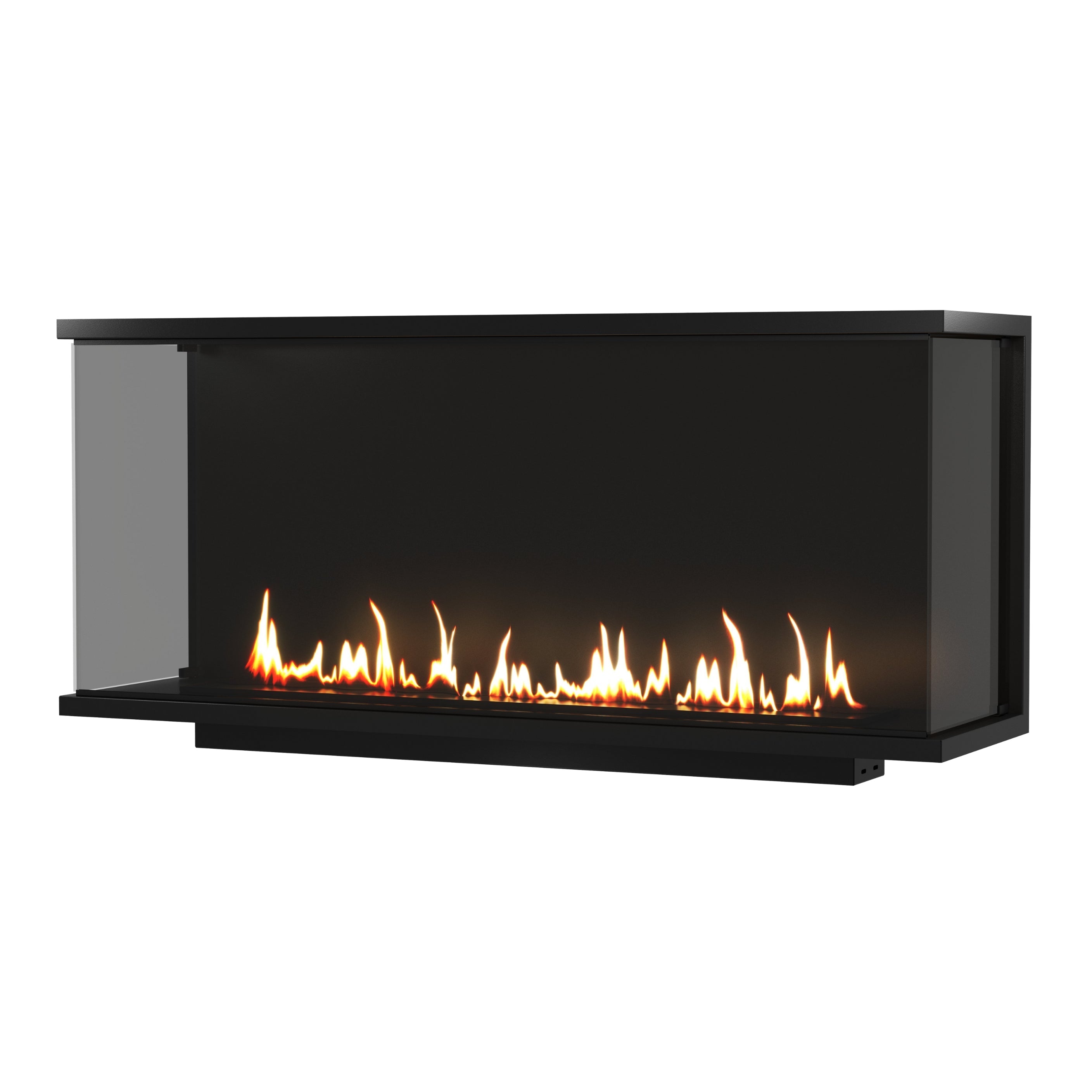 Made Driezijdig Inbouwhaard Volle Glas 150 cm
