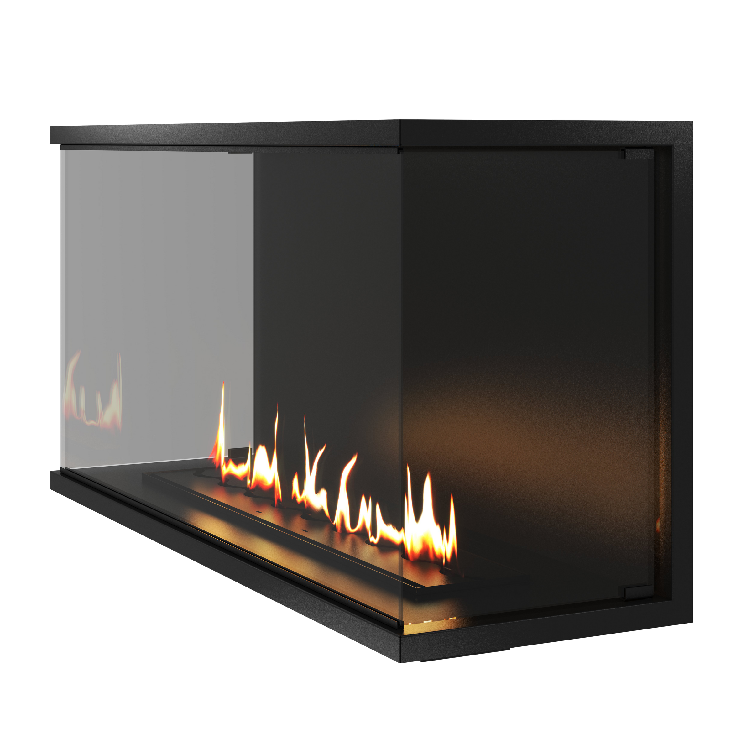 Made Driezijdig Inbouwhaard Volle Glas 120 cm – afbeelding 4