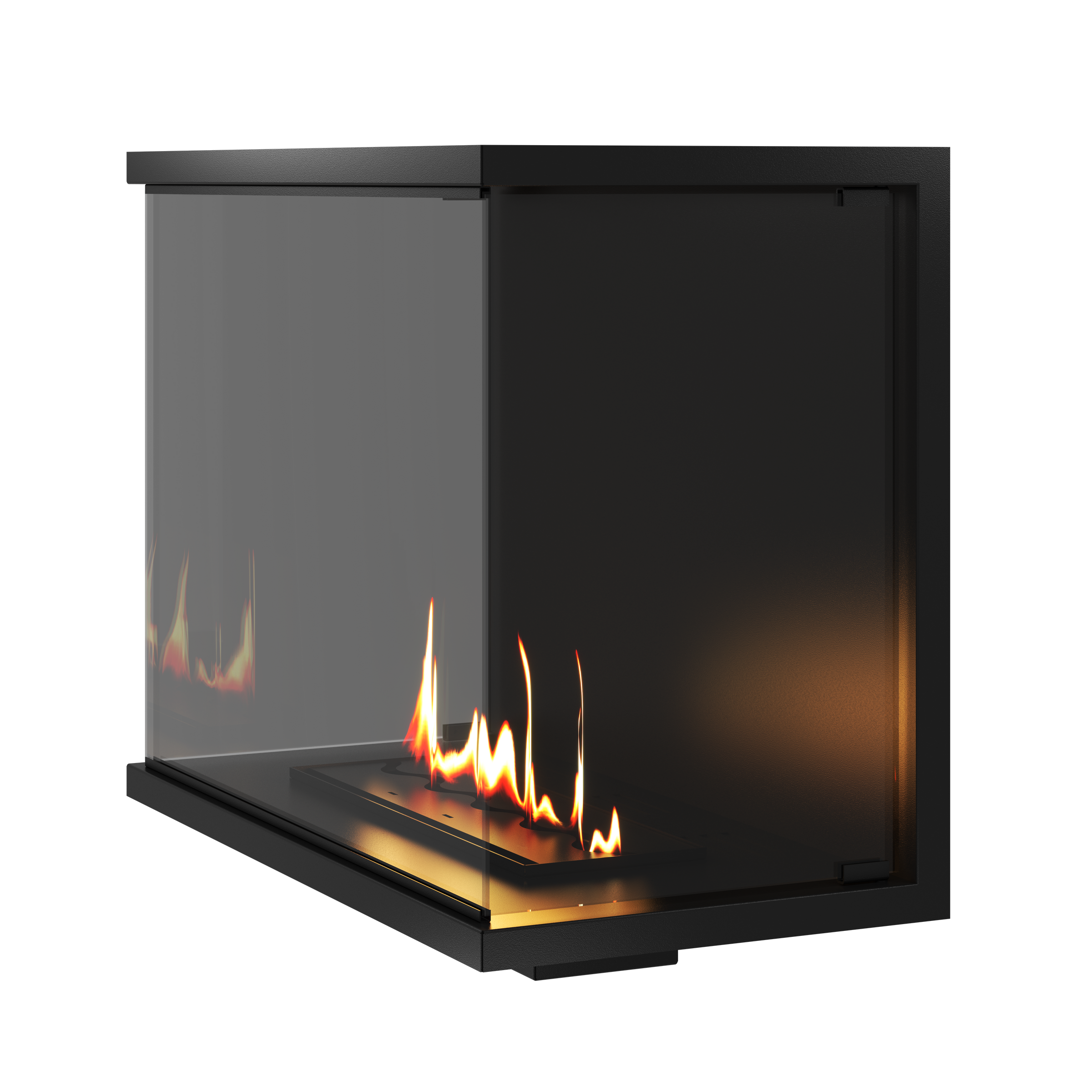 Made Driezijdig Inbouwhaard Volle Glas 80 cm – afbeelding 4