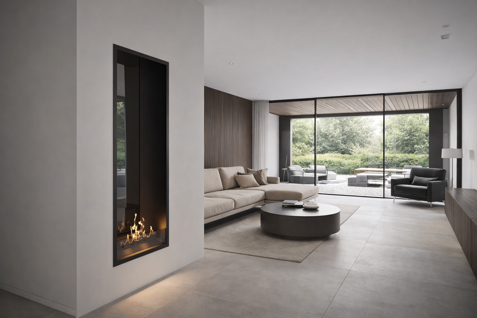 Fame Vertical Doorkijkhaard Enkel Volle Glas 60 x 140 cm – afbeelding 4