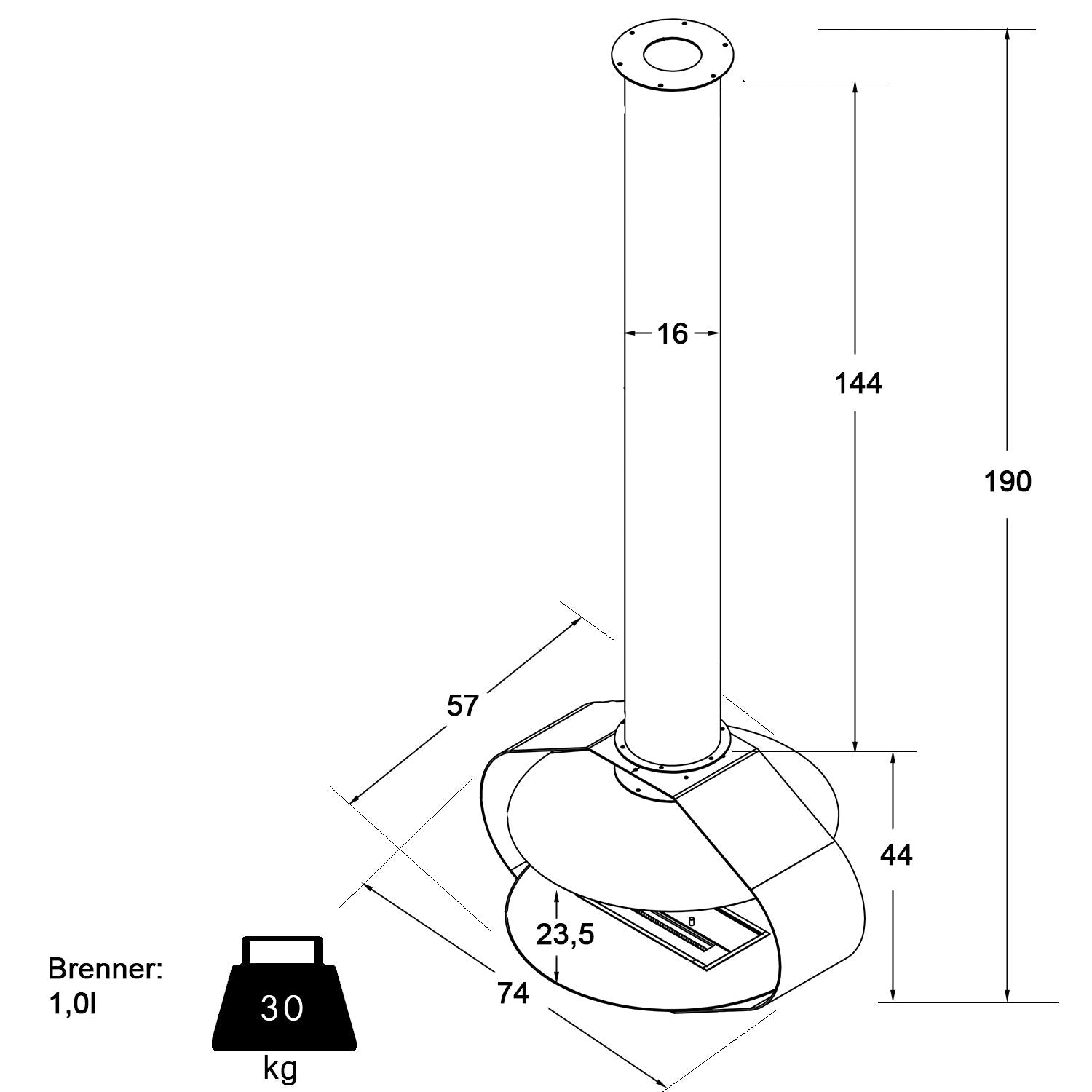 Garita Bio Ethanol Plafondhaard