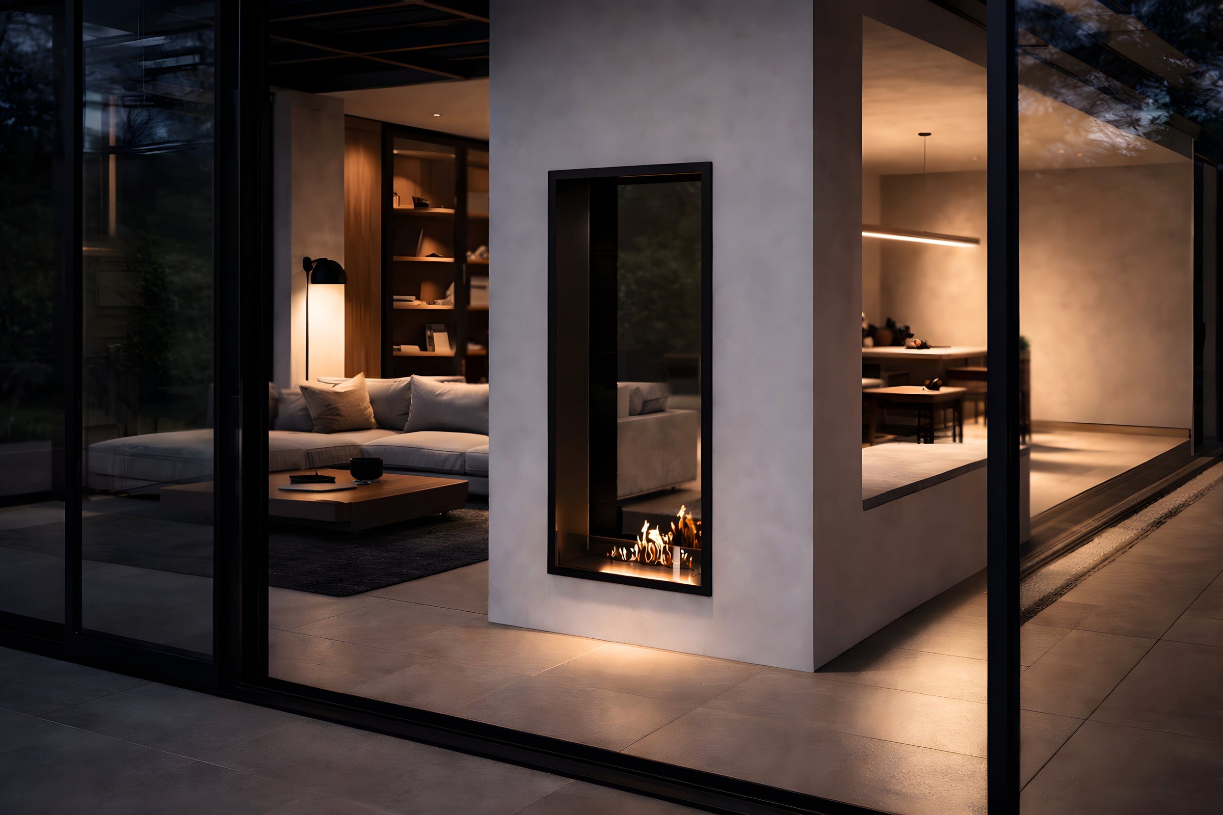 Fame Vertical Doorkijkhaard Enkel Volle Glas 60 x 140 cm – afbeelding 2