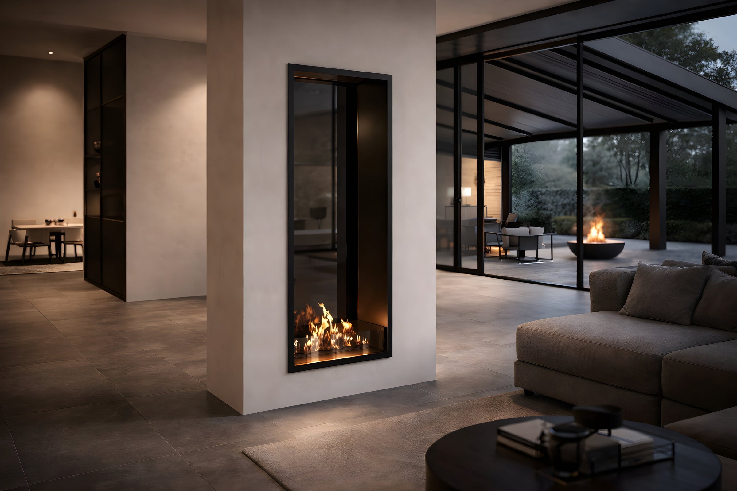 Fame Vertical Doorkijkhaard Enkel Volle Glas 60 x 120 cm – afbeelding 4