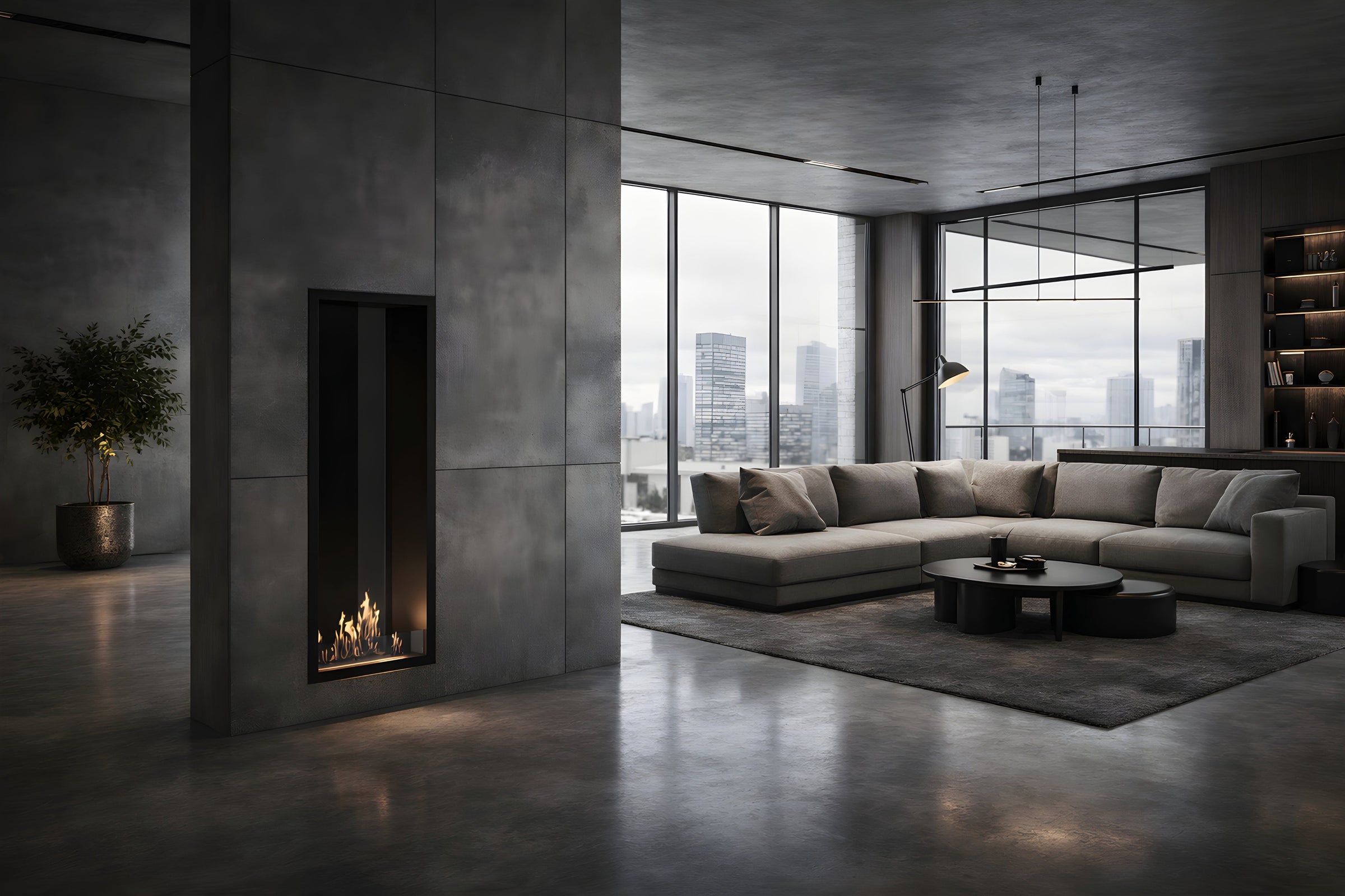 Fame Vertical Doorkijkhaard Enkel Volle Glas 60 x 140 cm – afbeelding 3