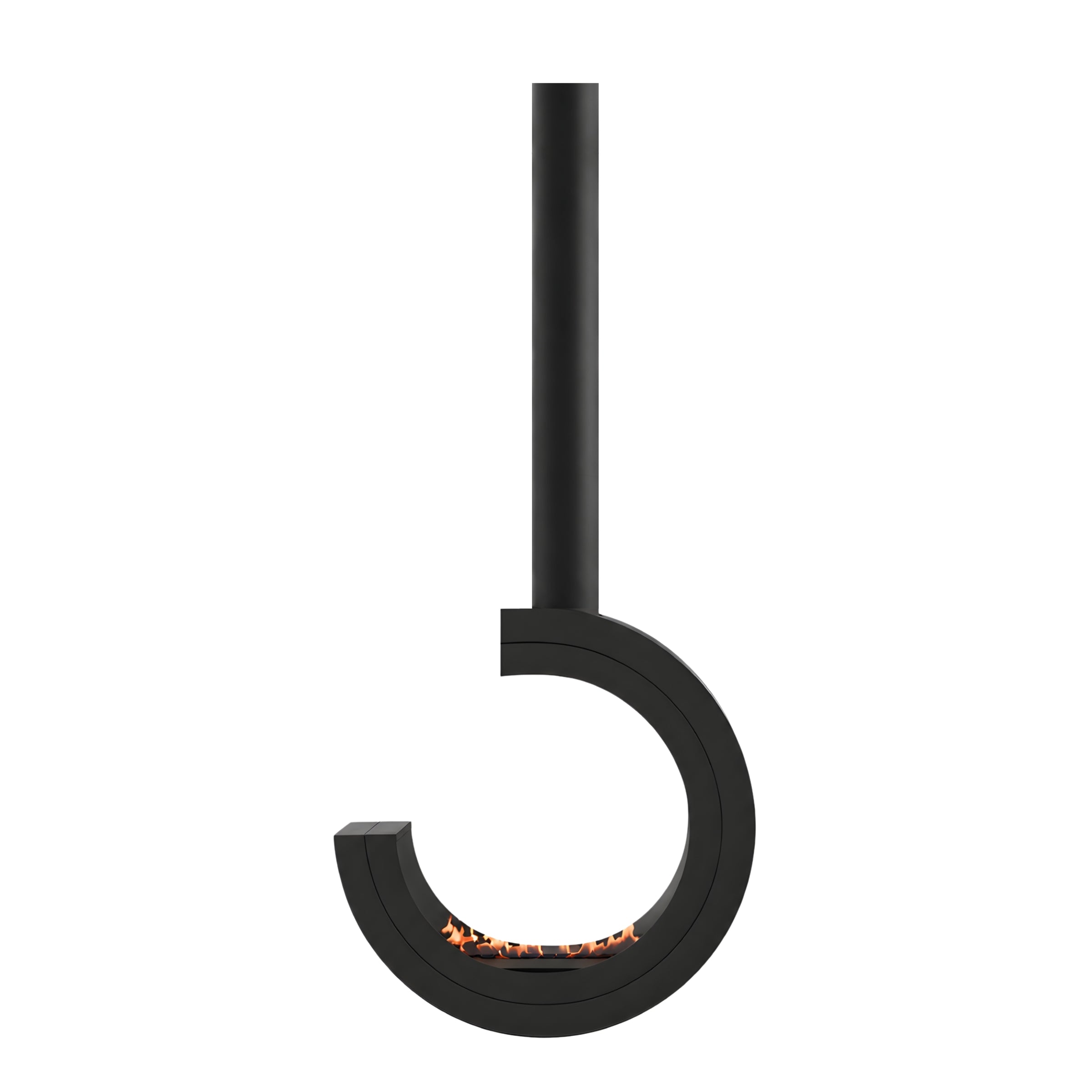 Arcos 3/4 Tube Plafondhaard Zwart Ø80 - Ø120 cm