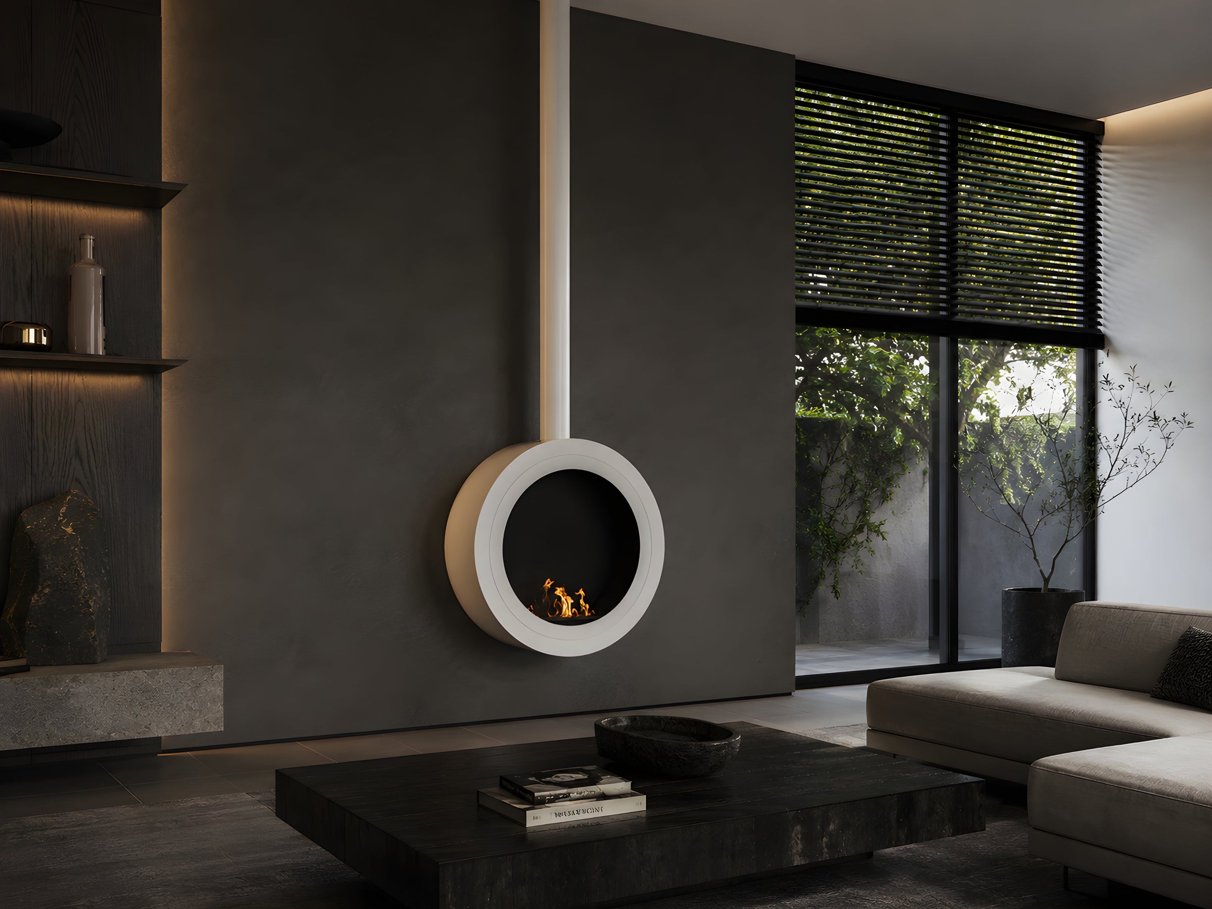 Arcos Close Tube Plafondhaard Wit Ø80 - Ø120 cm