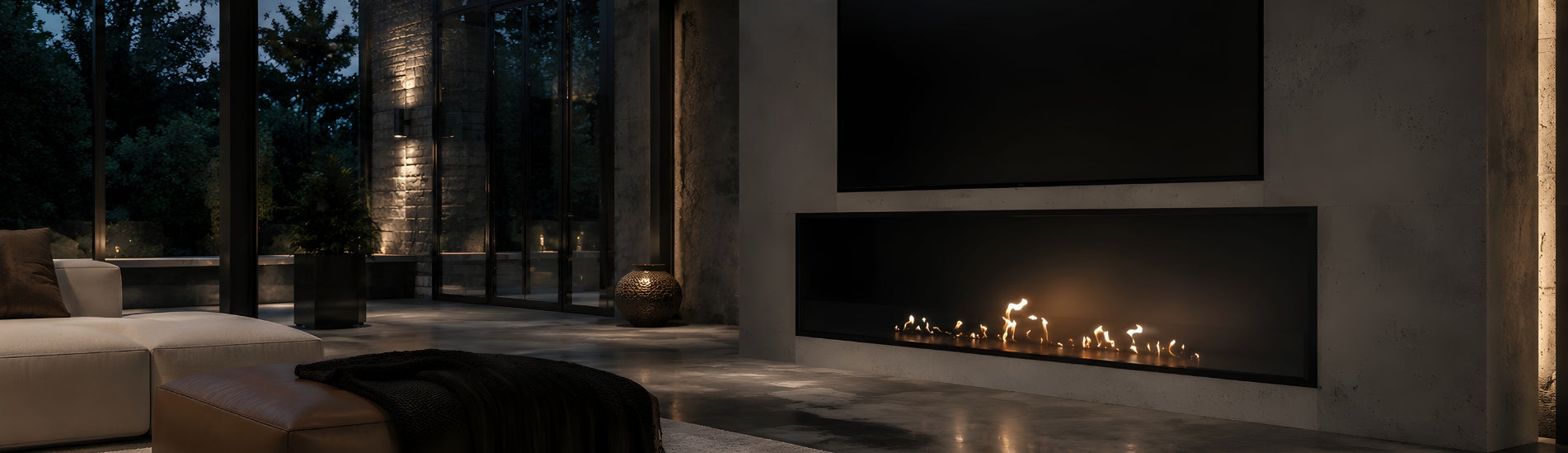 Bio-ethanol haard van BELANIAN in een modern interieur