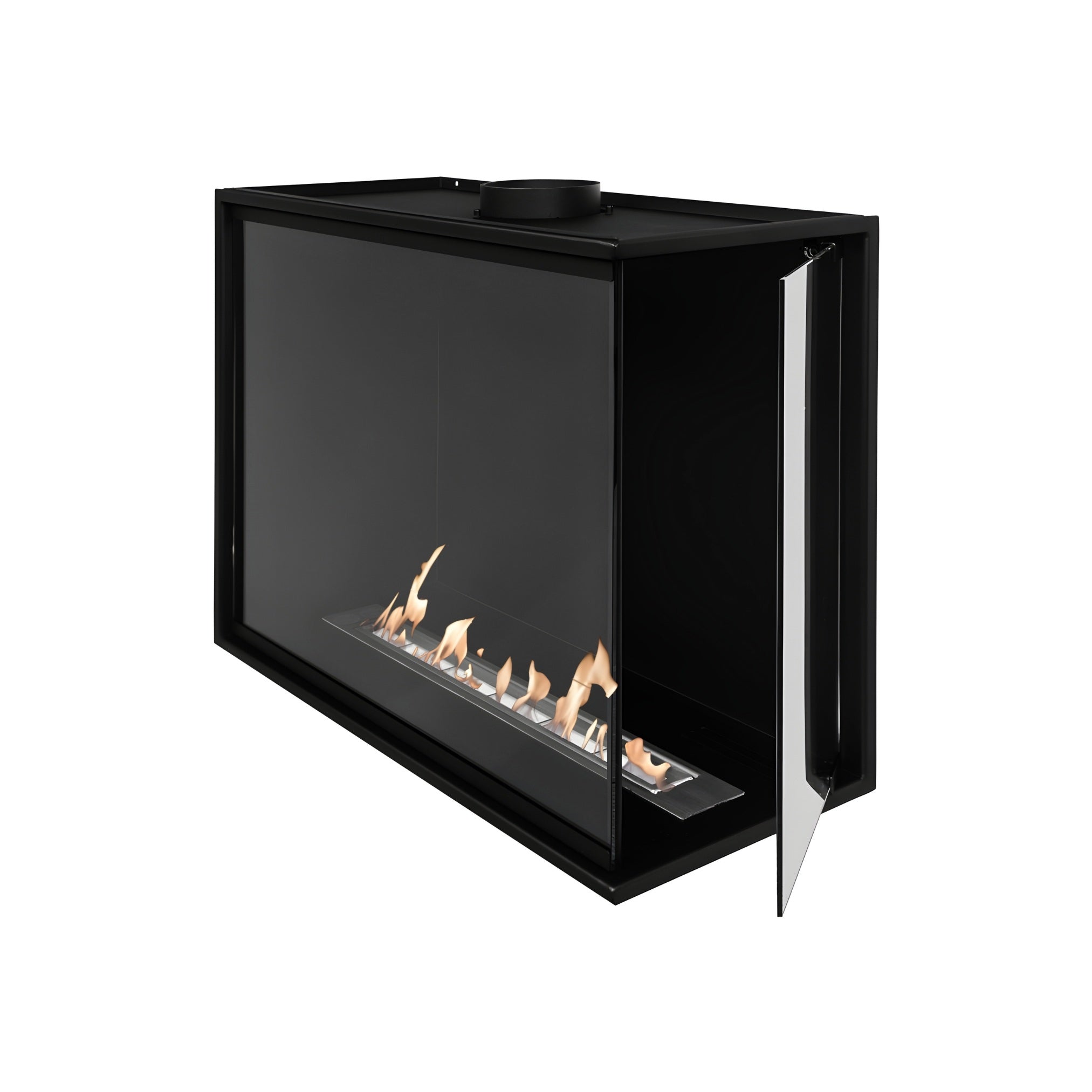 Bio Ethanol Inbouwhoekhaard Rechts 60 cm – afbeelding 2