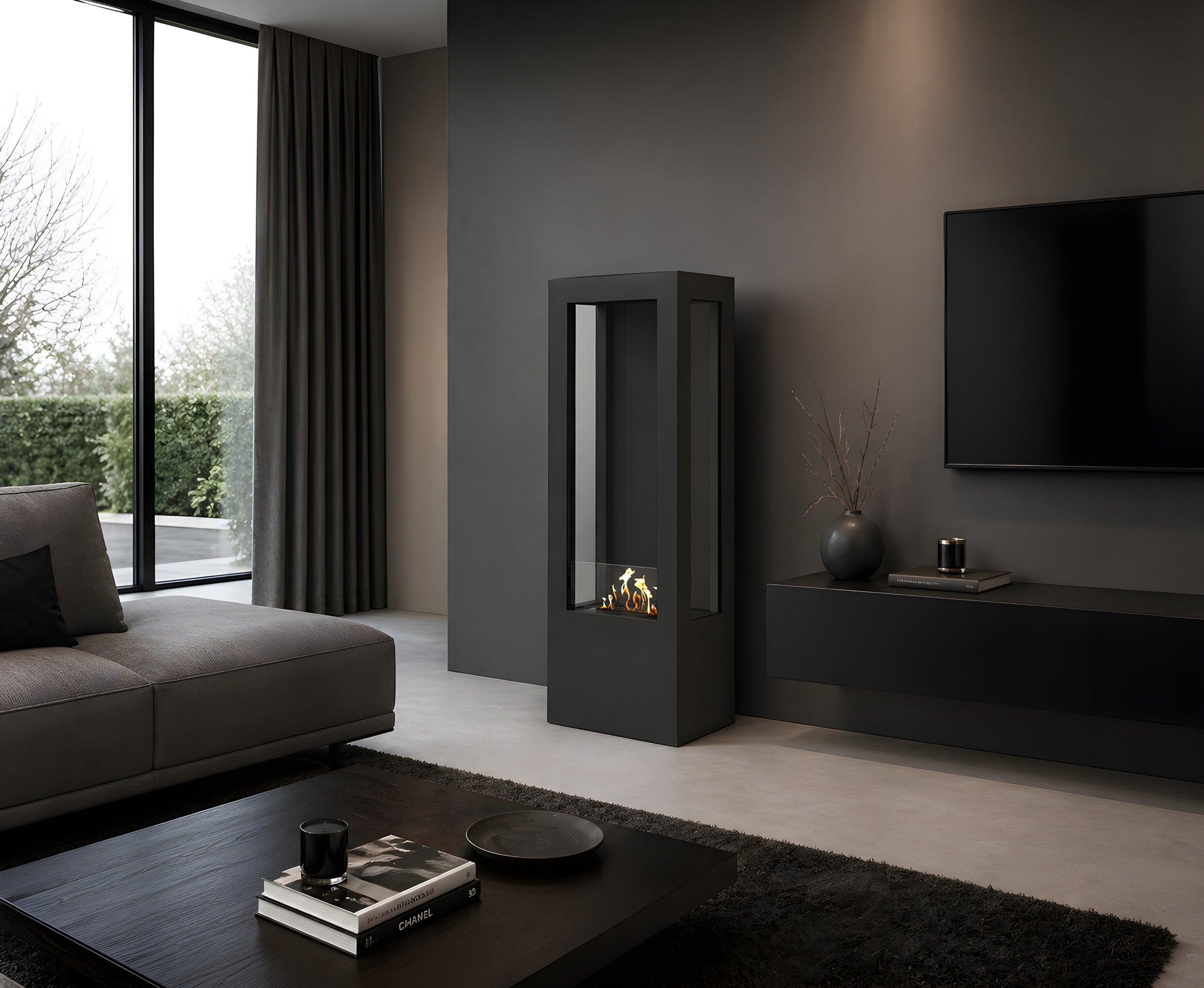 Bire Vertical Bio Ethanol Vrijstaand Haard H160 cm – afbeelding 4