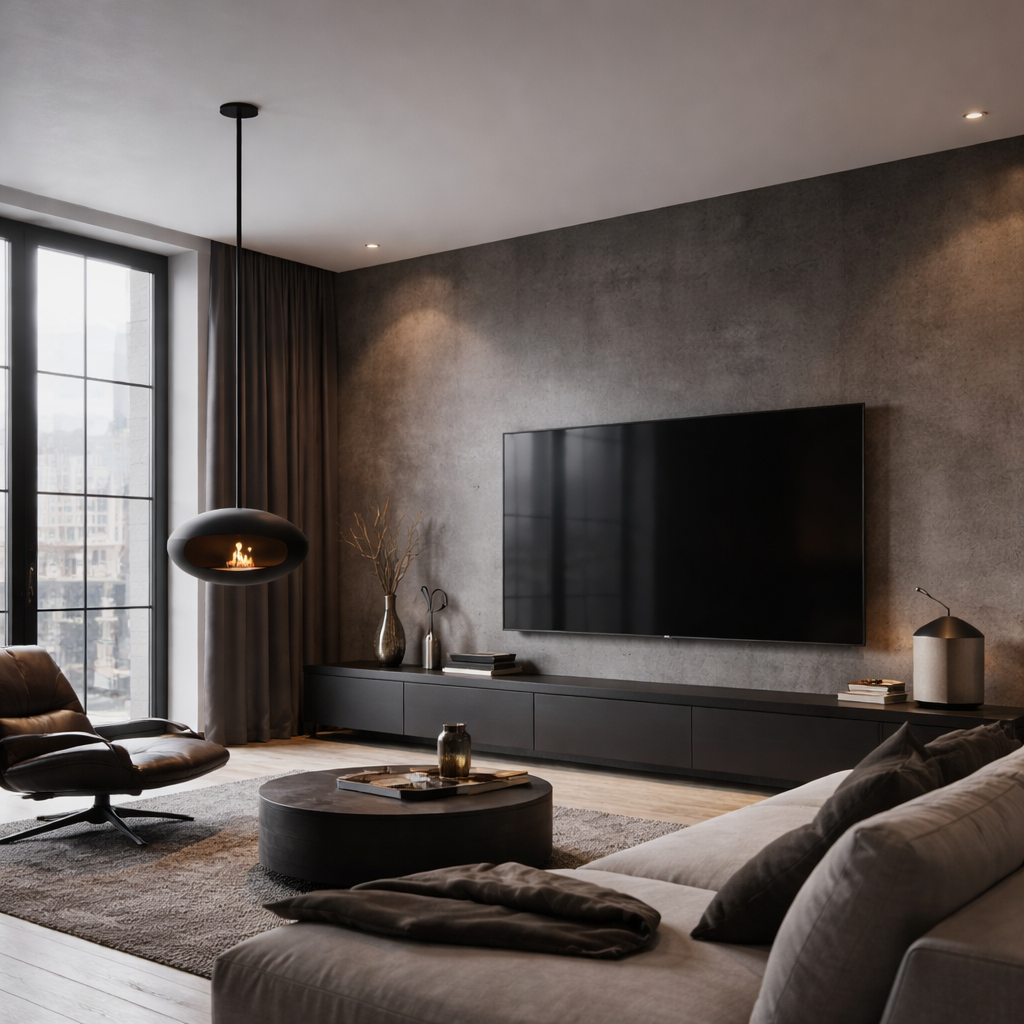 Render van plafondhaard — driekwartaanzicht