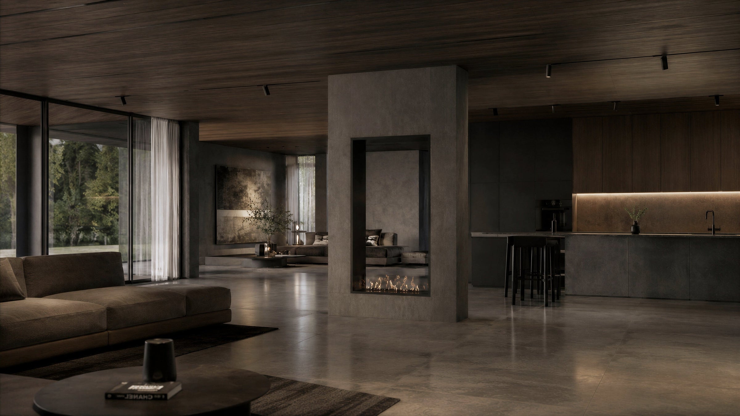 Fame Vertical Bio Ethanol Doorkijkhaard 100 x 180 cm – afbeelding 3