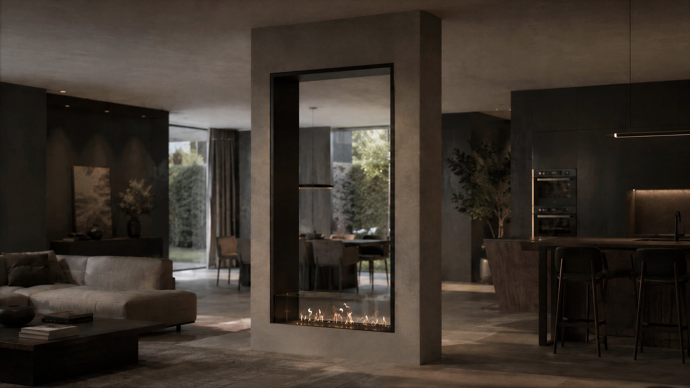 Fame Vertical Bio Ethanol Doorkijkhaard 100 x 200 cm – afbeelding 3
