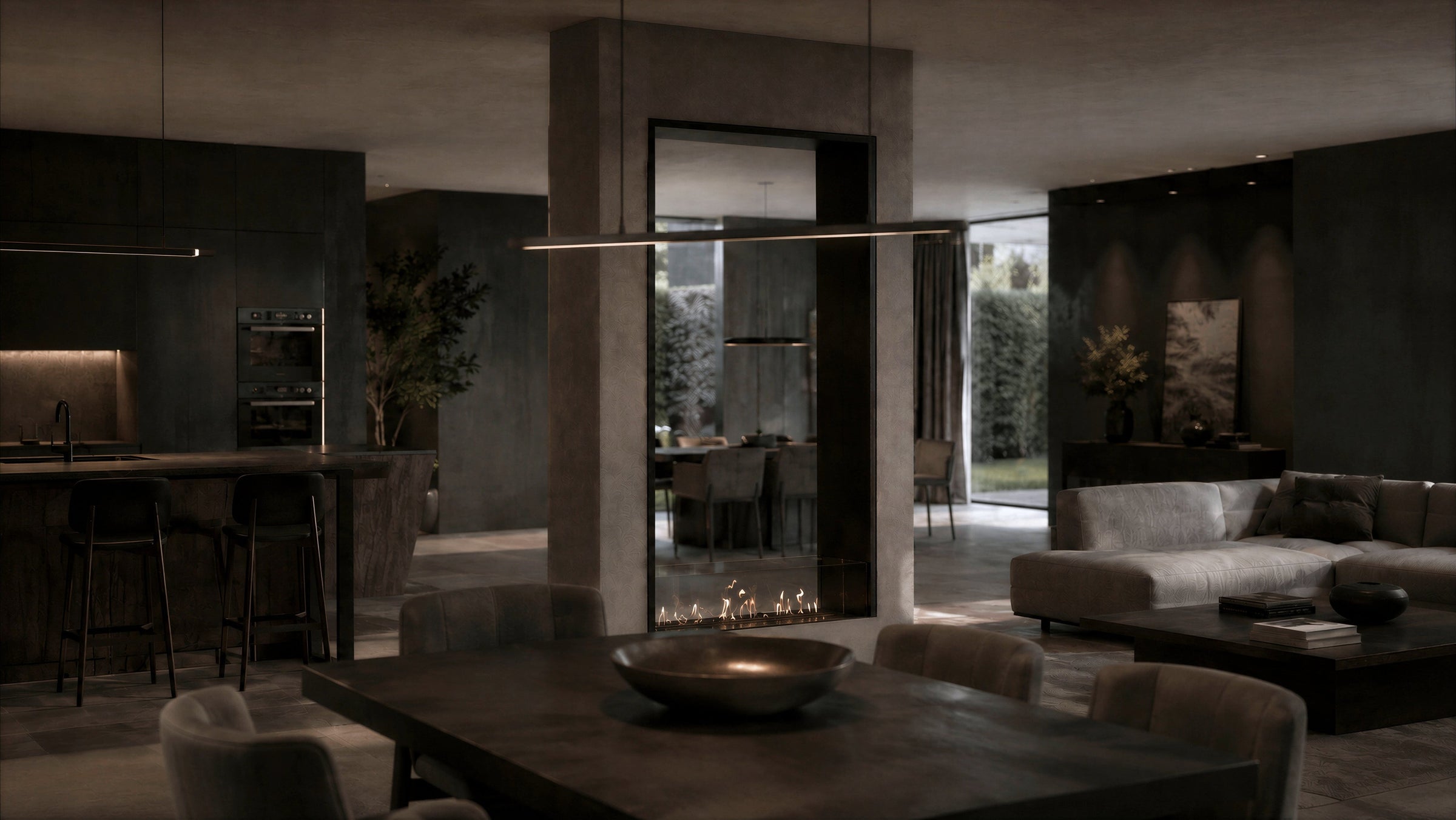 Fame Vertical Bio Ethanol Doorkijkhaard 100 x 200 cm – afbeelding 2