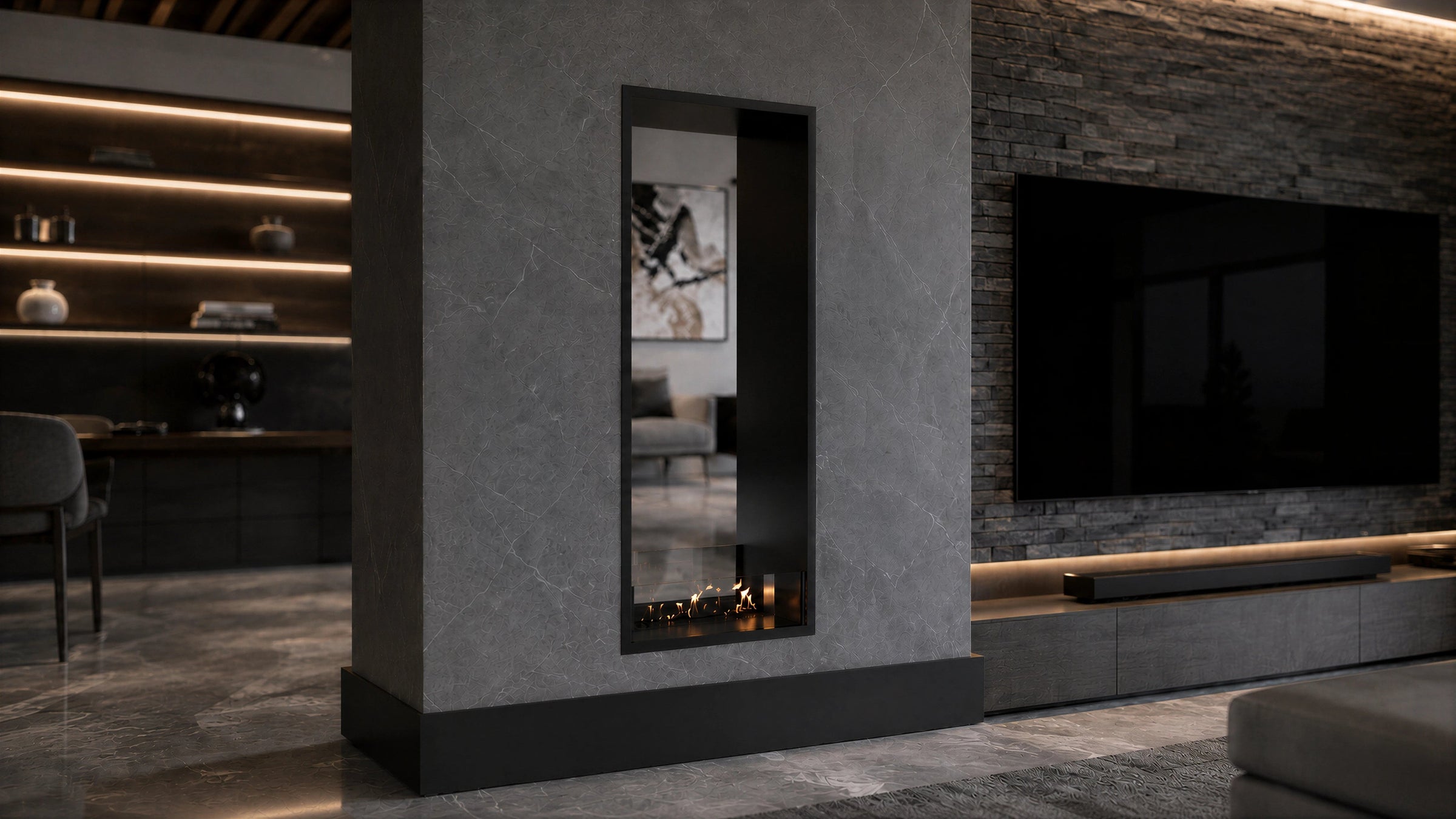 Fame Vertical Bio Ethanol Doorkijkhaard 60 x 100 cm – afbeelding 2