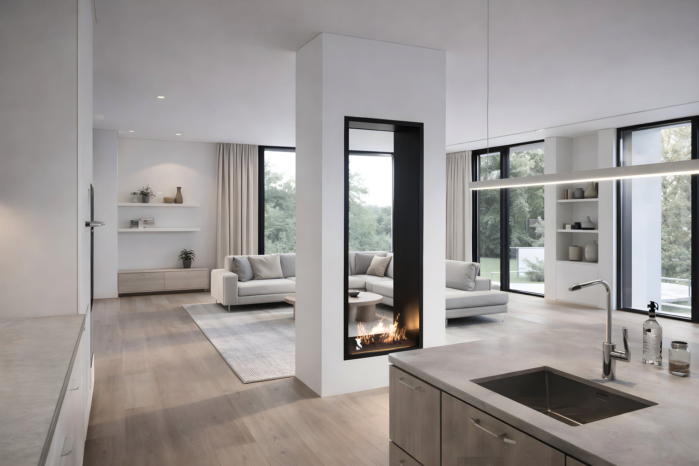 Fame Vertical Bio Ethanol Doorkijkhaard 60 x 200 cm – afbeelding 2
