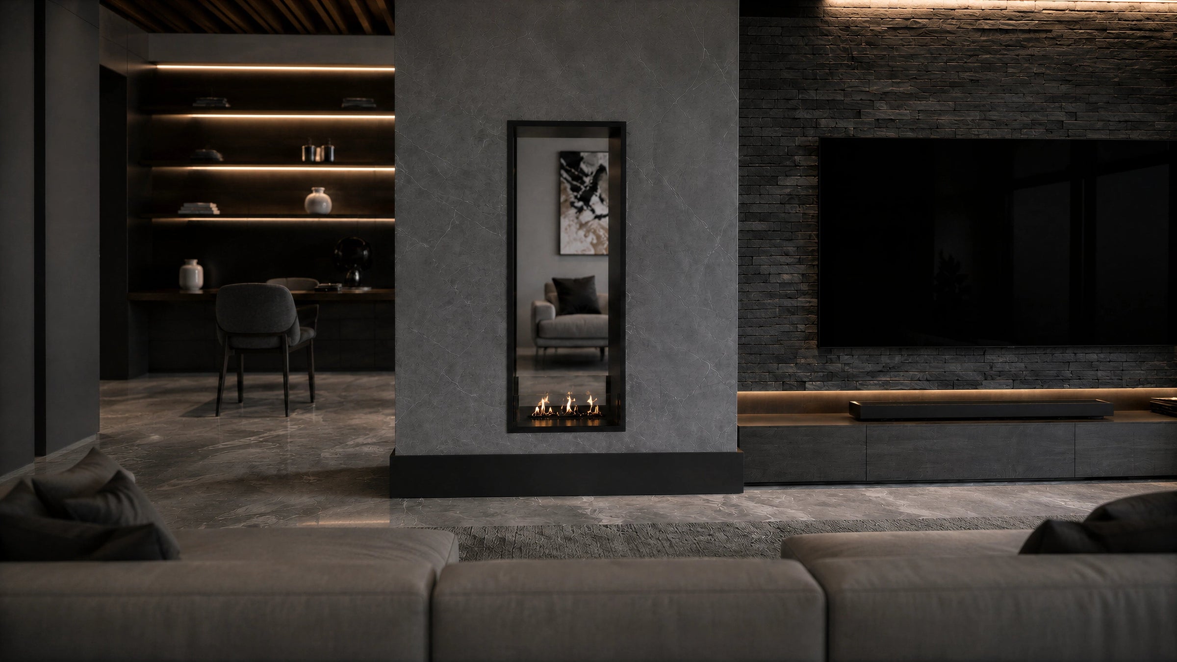 Fame Vertical Bio Ethanol Doorkijkhaard 60 x 100 cm – afbeelding 3