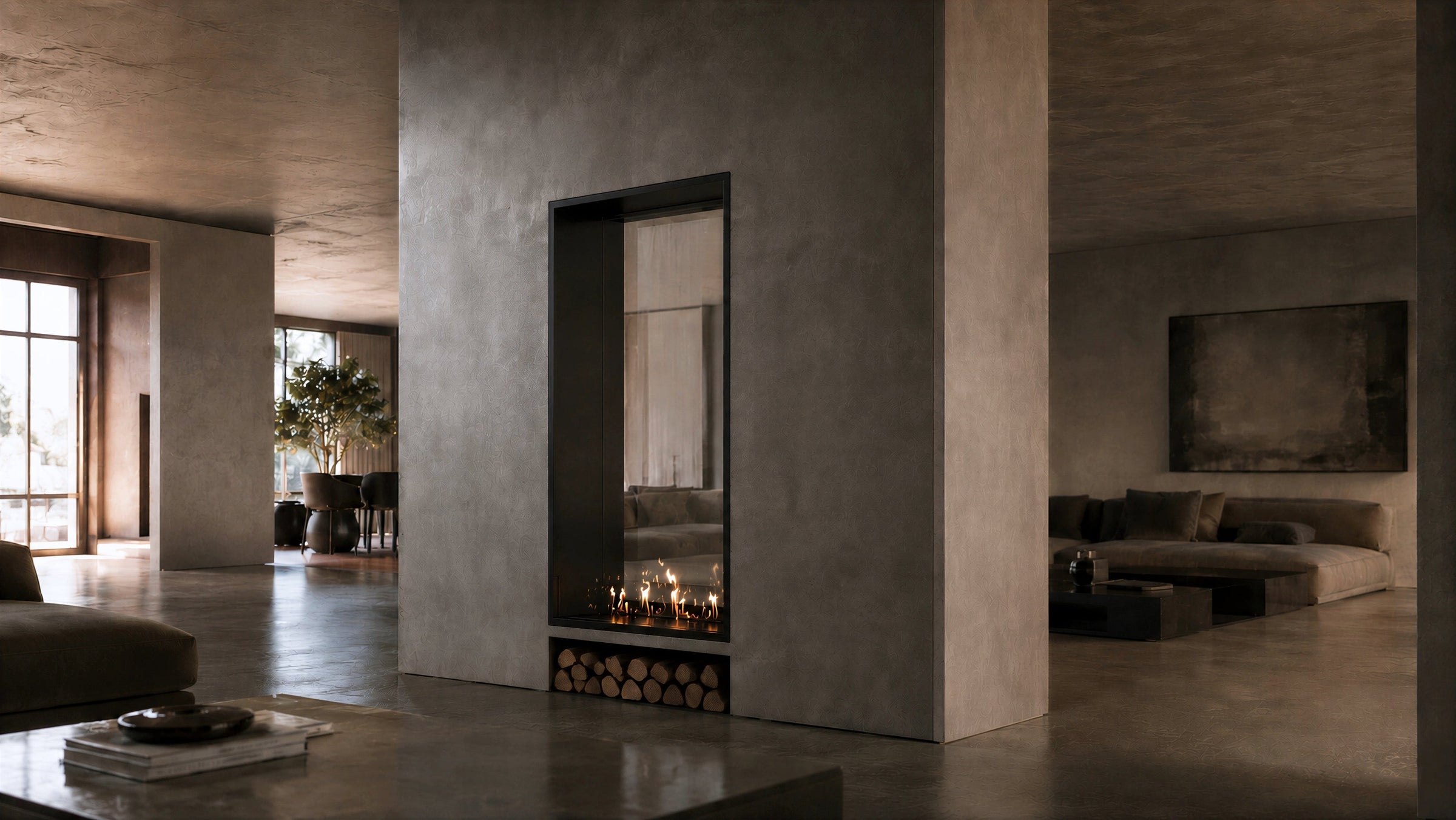 Fame Vertical Doorkijkhaard Enkel Volle Glas 60 x 160 cm – afbeelding 4