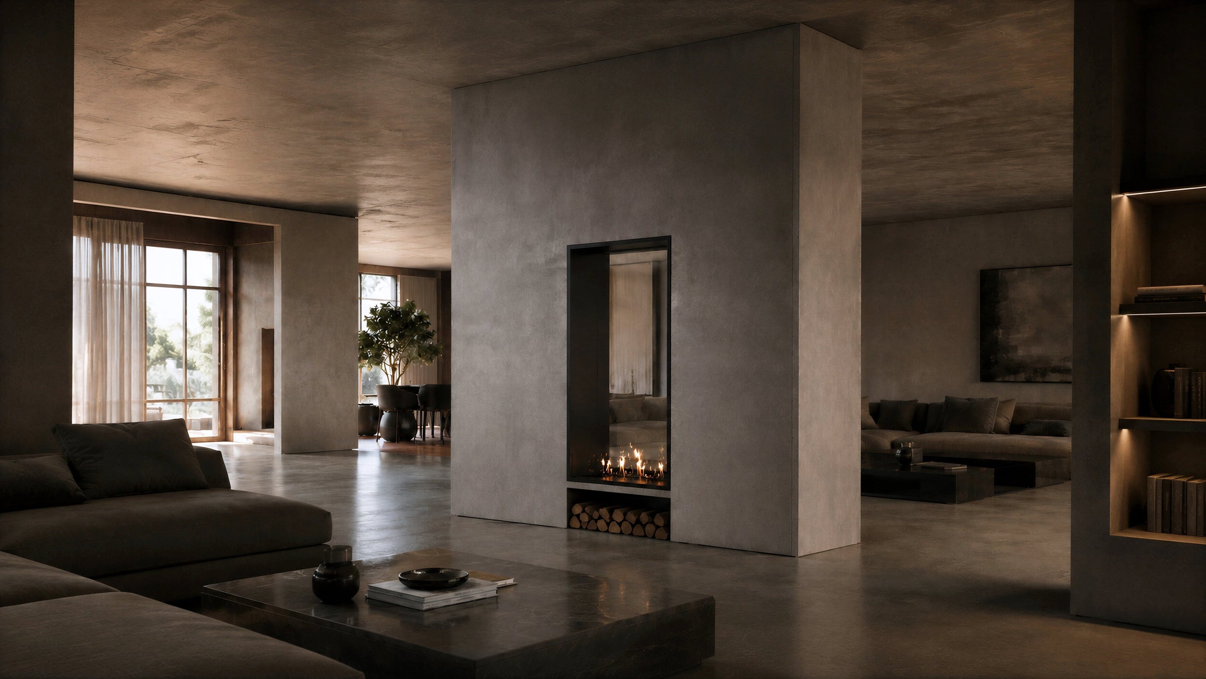 Fame Vertical Doorkijkhaard Enkel Volle Glas 60 x 160 cm – afbeelding 3