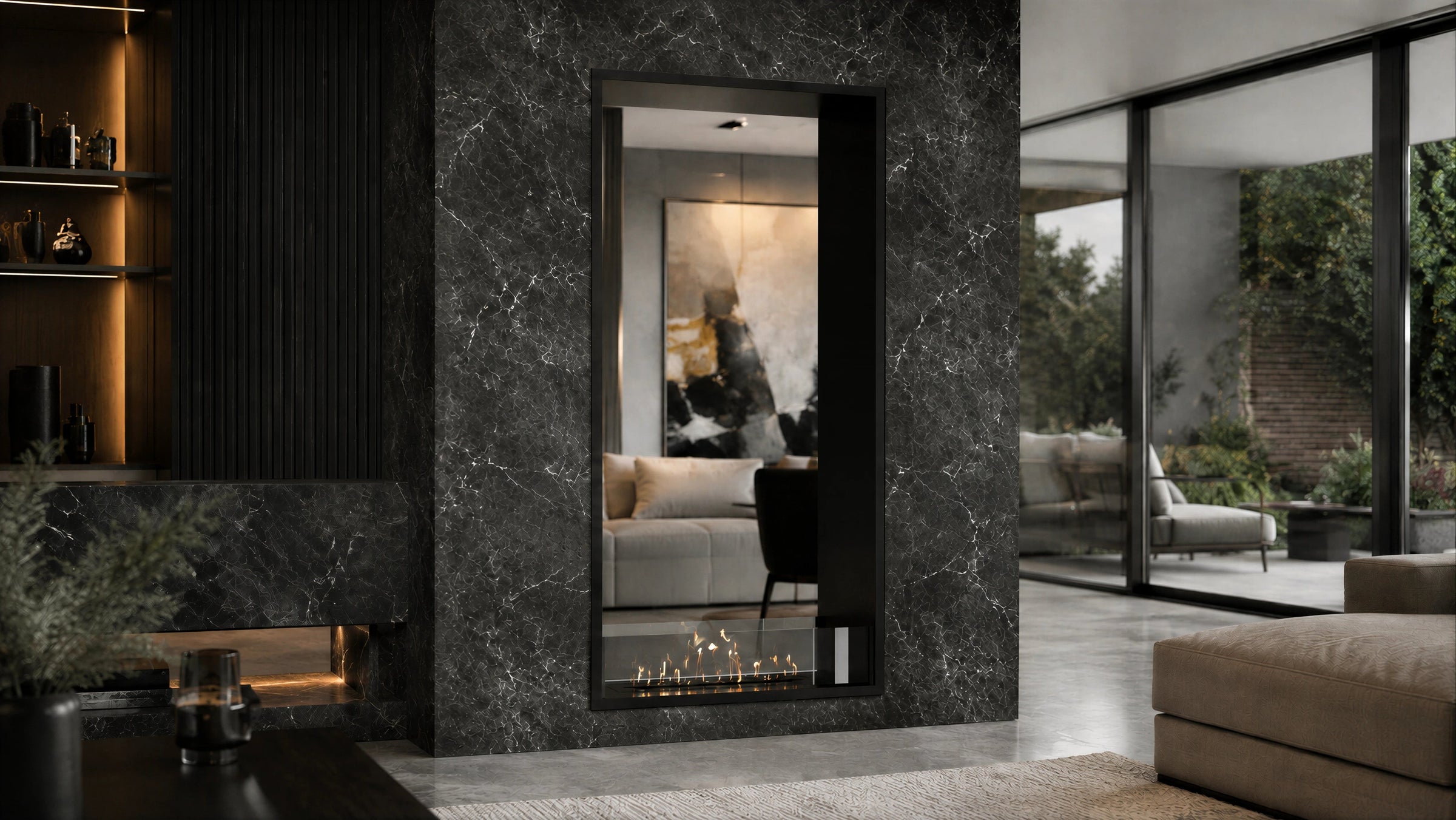 Fame Vertical Bio Ethanol Doorkijkhaard 70 x 120 cm – afbeelding 2