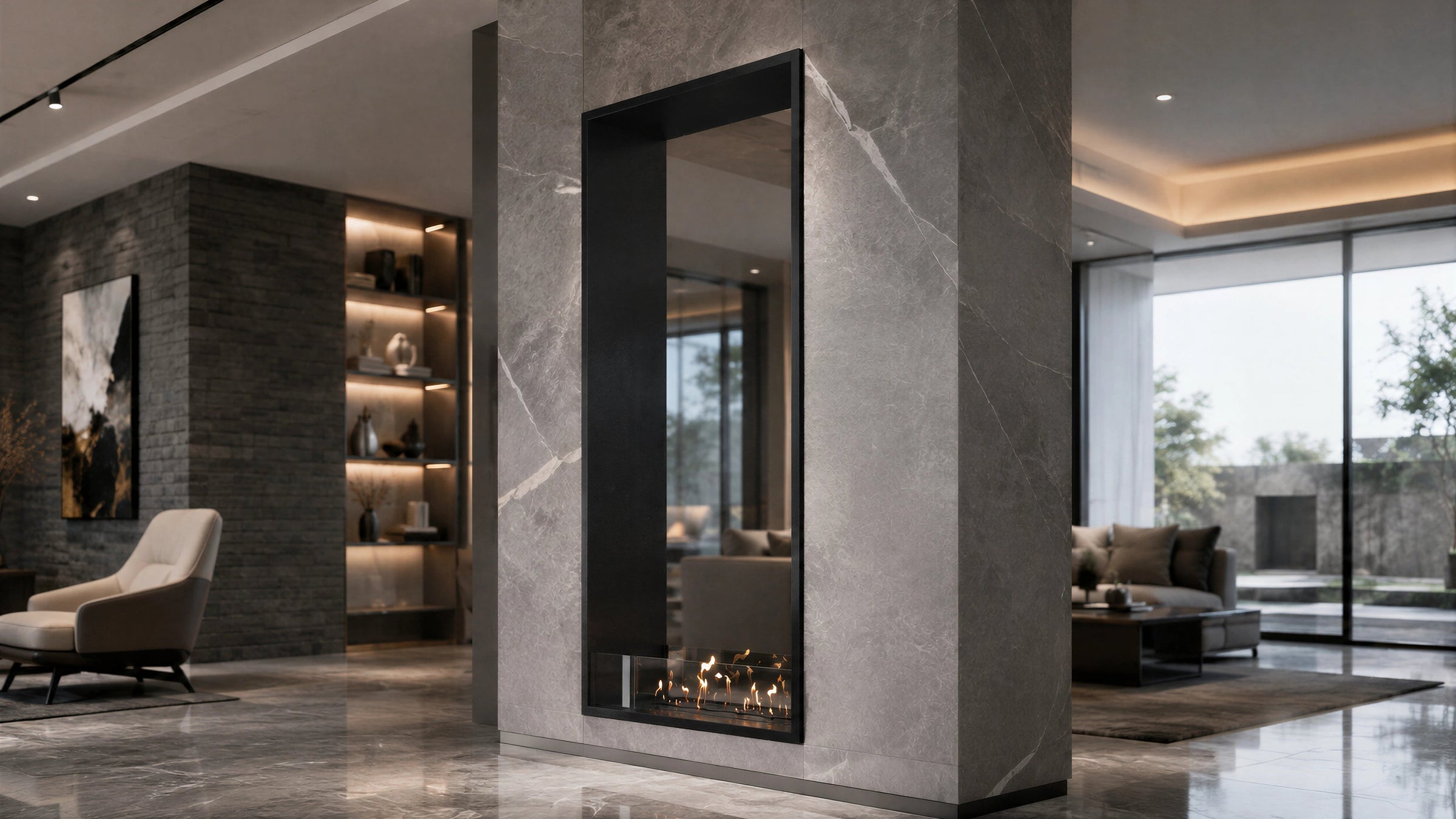 Fame Vertical Bio Ethanol Doorkijkhaard 70 x 140 cm – afbeelding 2