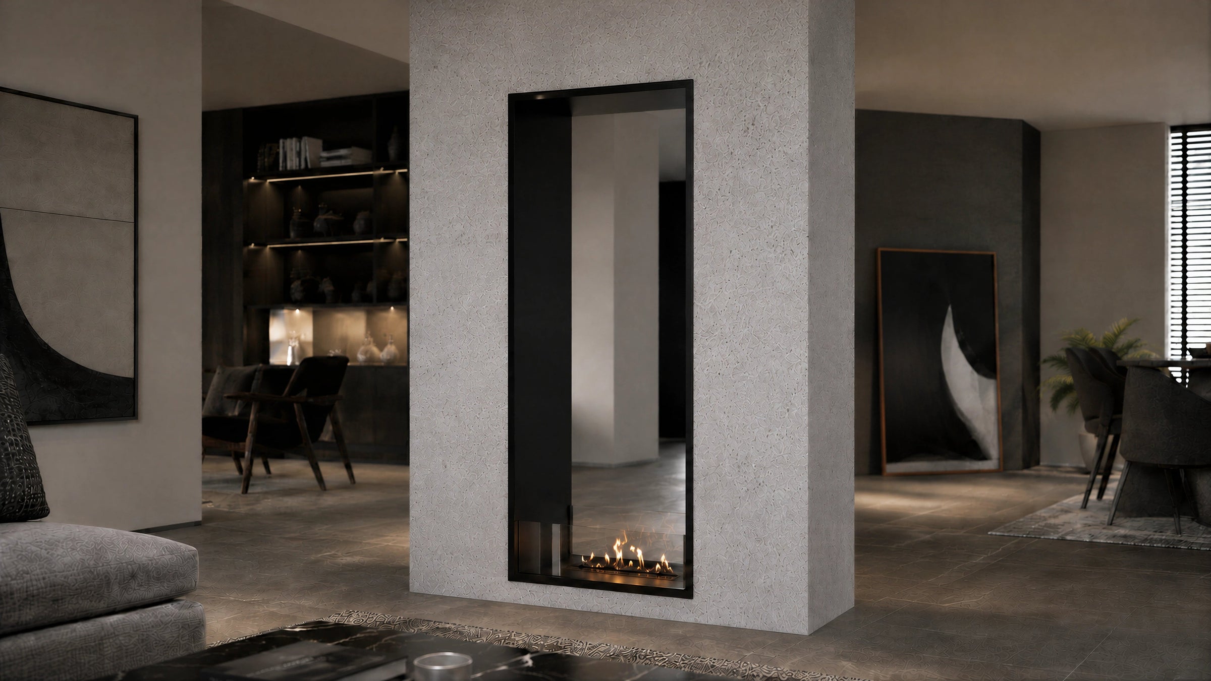 Fame Vertical Bio Ethanol Doorkijkhaard 70 x 180 cm – afbeelding 2