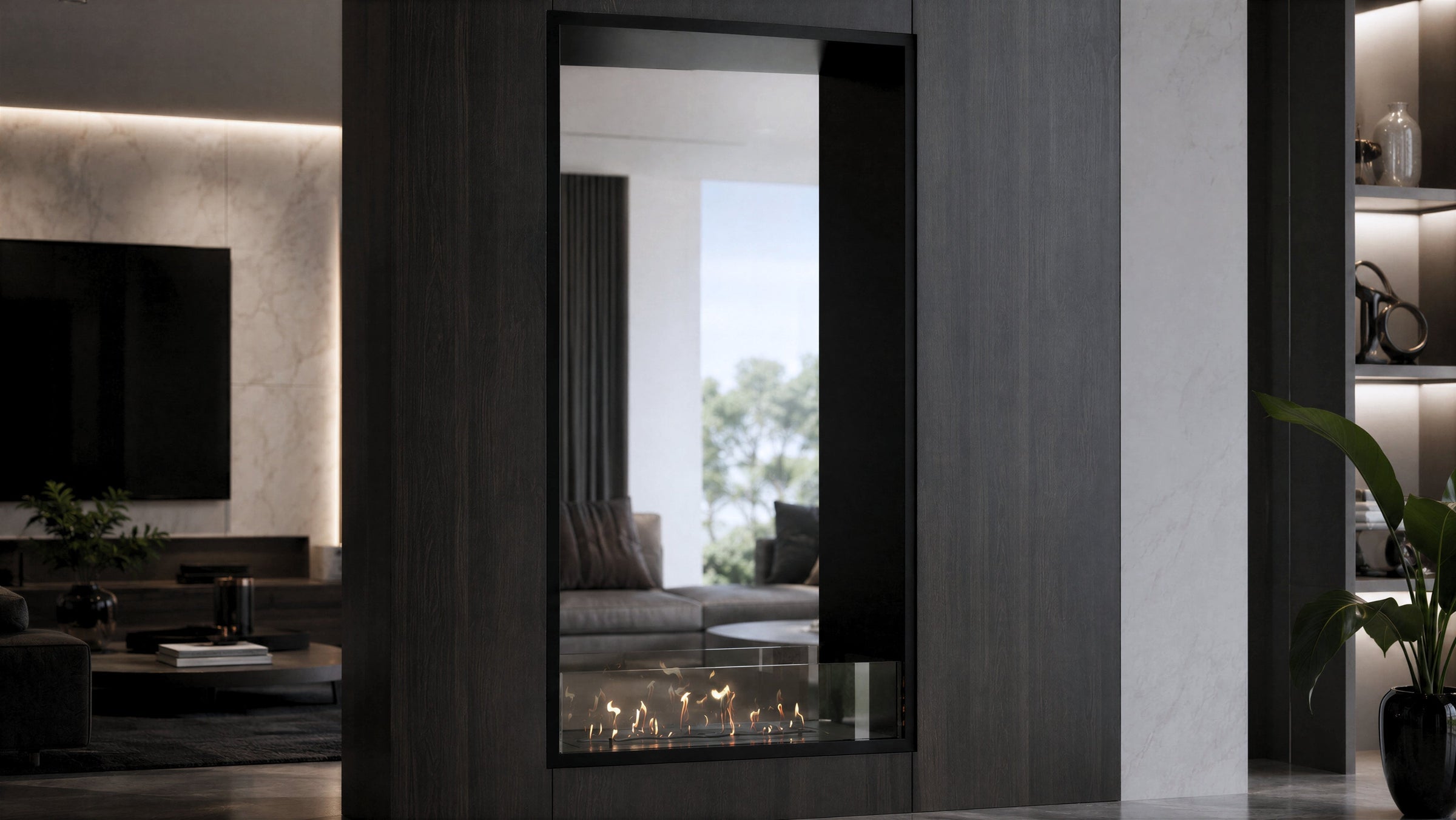 Fame Vertical Bio Ethanol Doorkijkhaard 70 x 200 cm – afbeelding 2